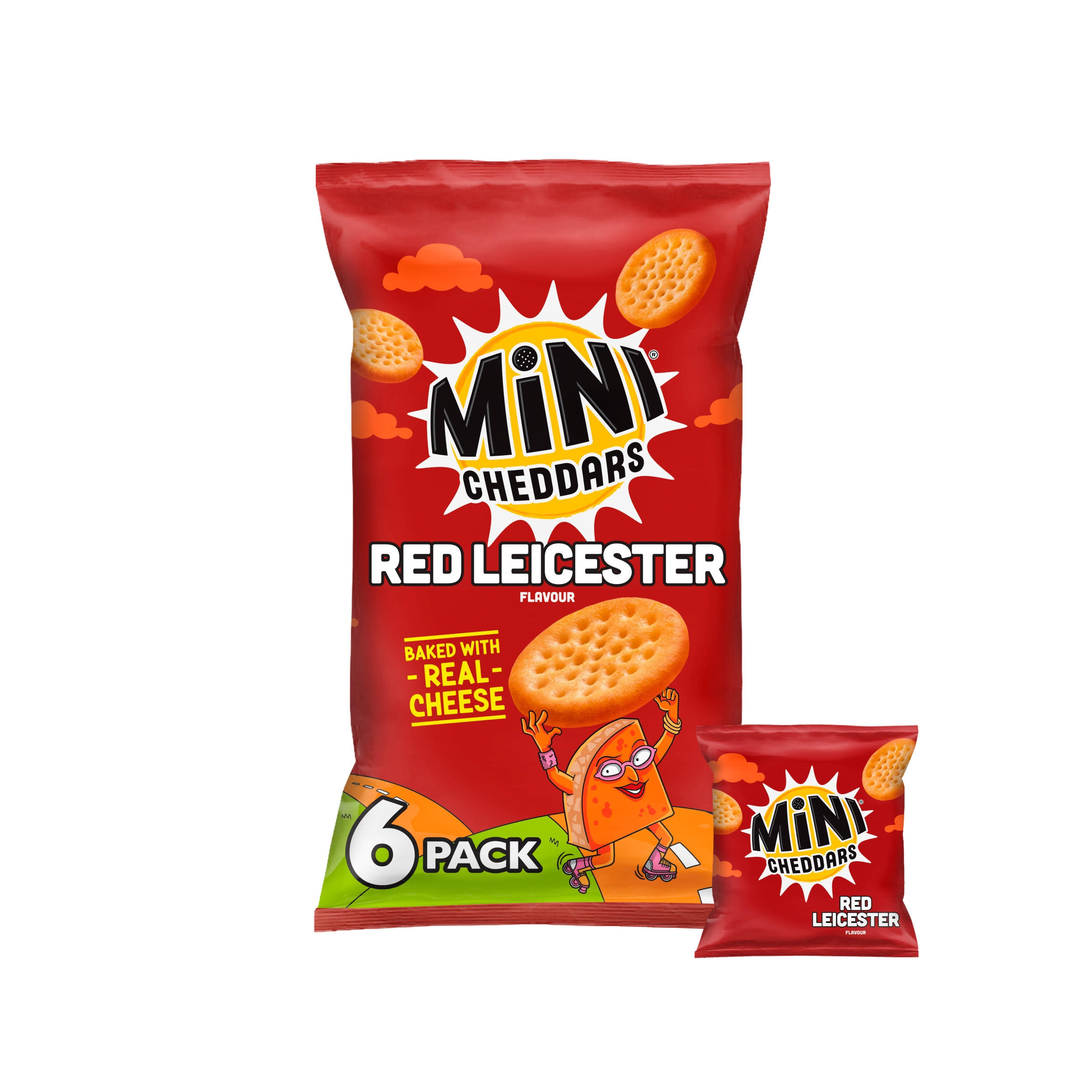Mini Cheddars Red Leicester Flavour Multipacks 6x23g