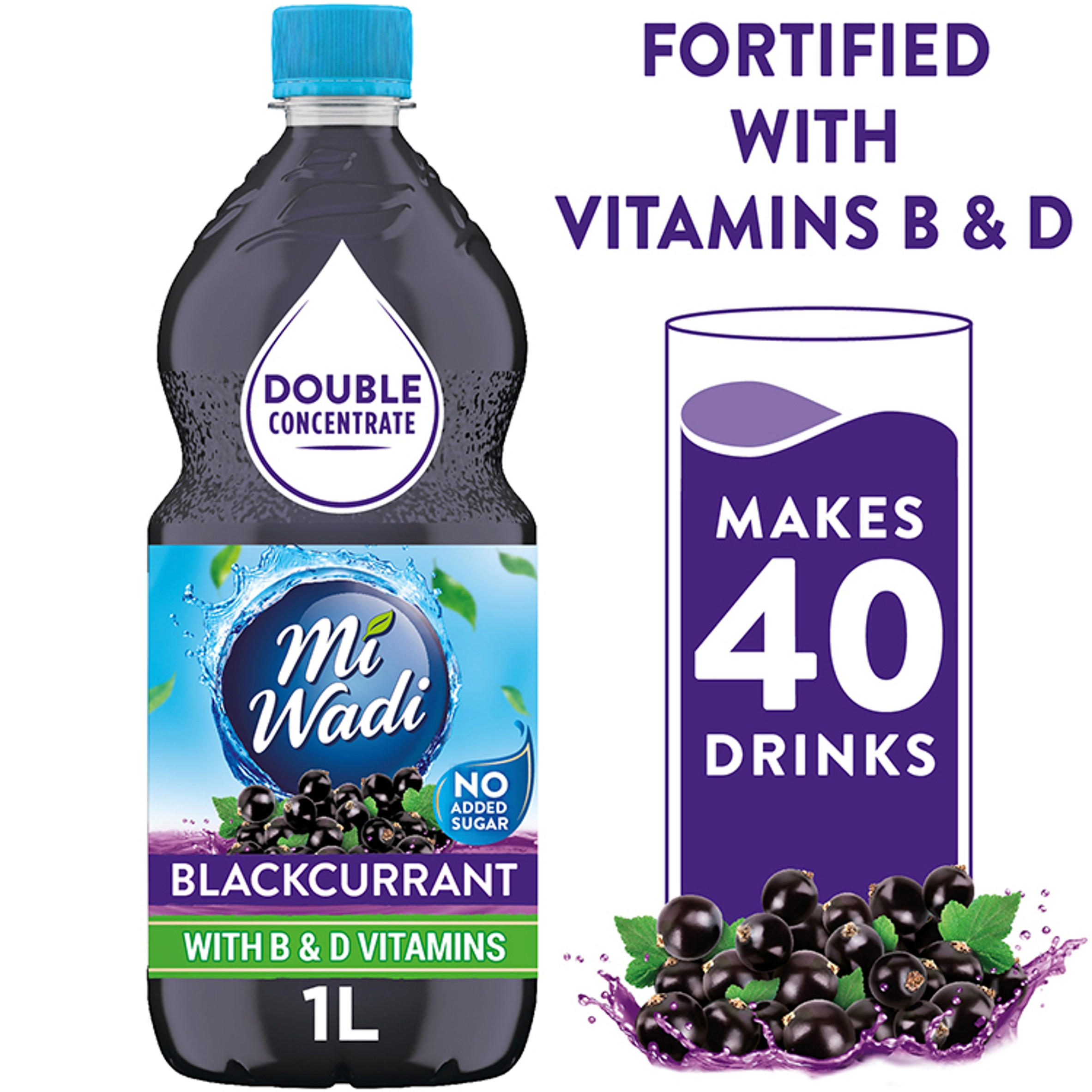 MiWadi Blackcurrant 1L Squash & Cordial Iceland Foods