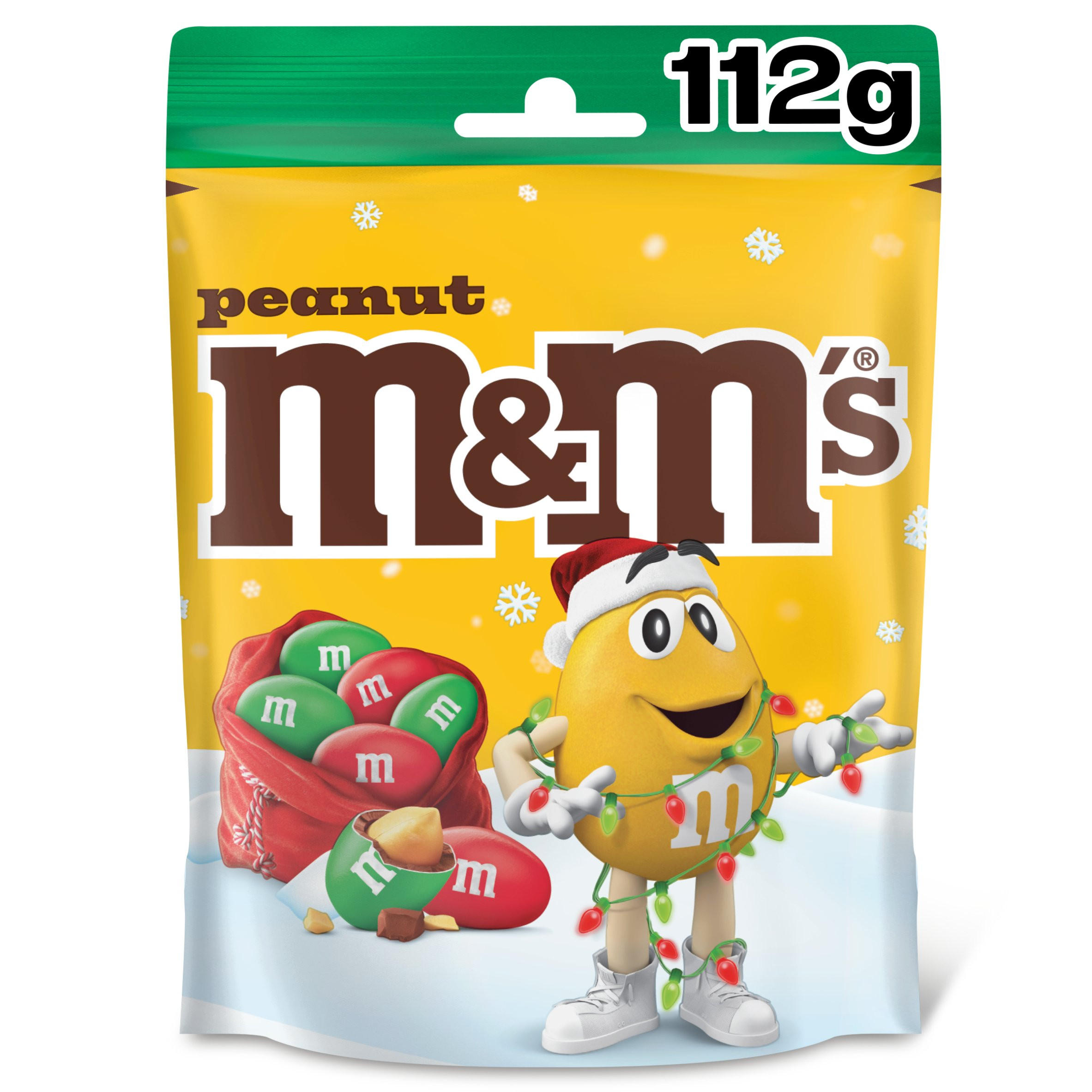M&M's Christmas Chocolate & Peanut Bag 112g