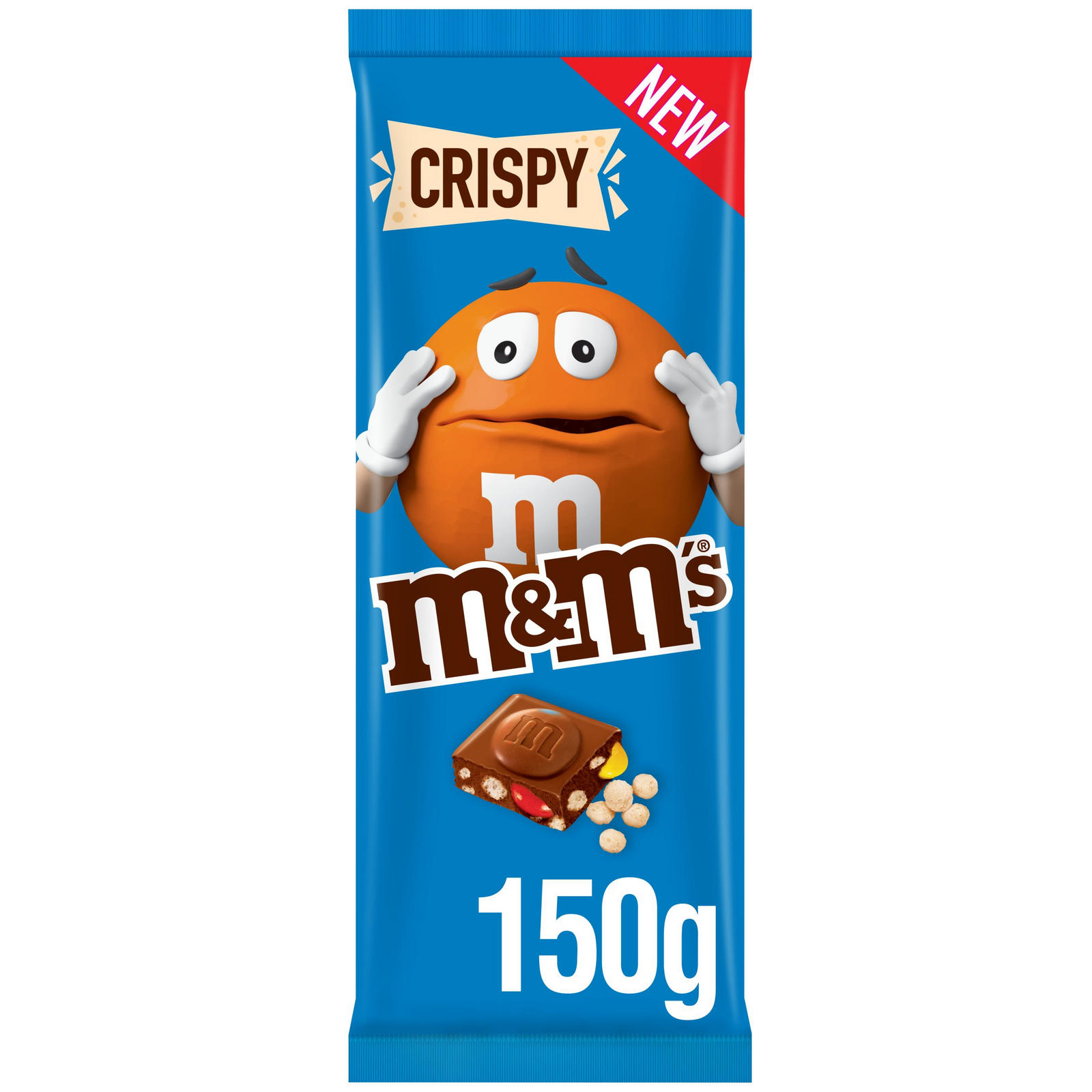 M&M's Crispy Chocolate Bar 150g | Single Chocolate Bars & Bags
