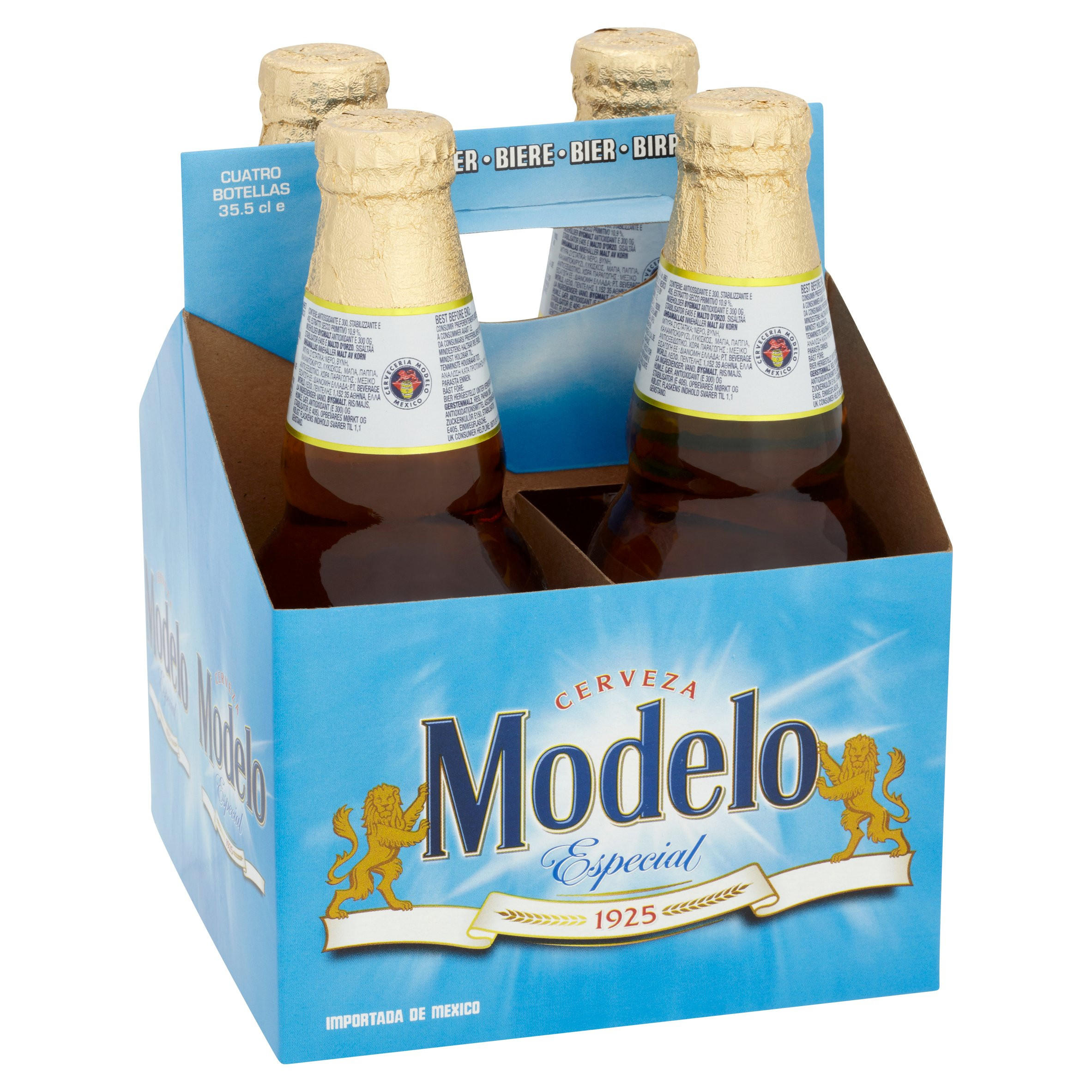 Modelo Especial Mexican Lager Beer Bottles 4 x 355ml | Beer | Iceland Foods