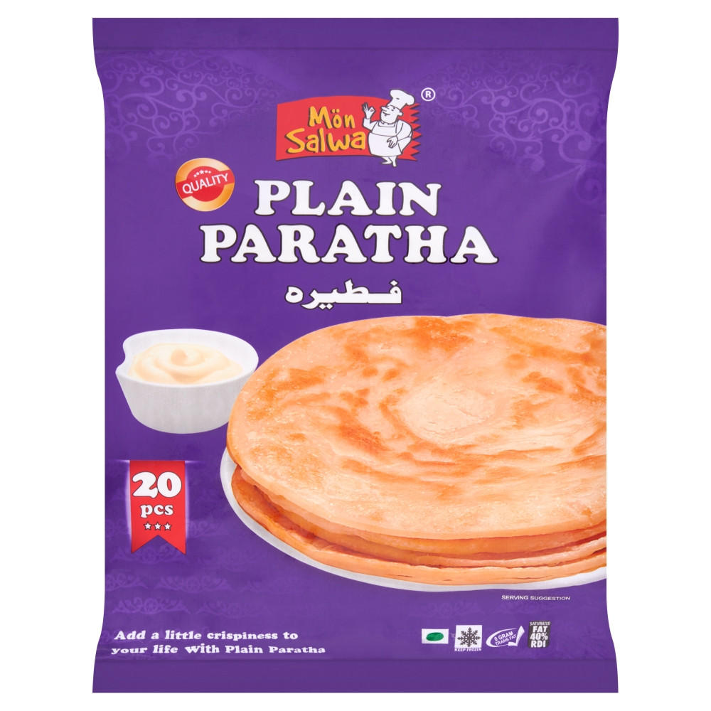 Mön Salwa 20 Plain Paratha 1600gm | Halal | Iceland Foods