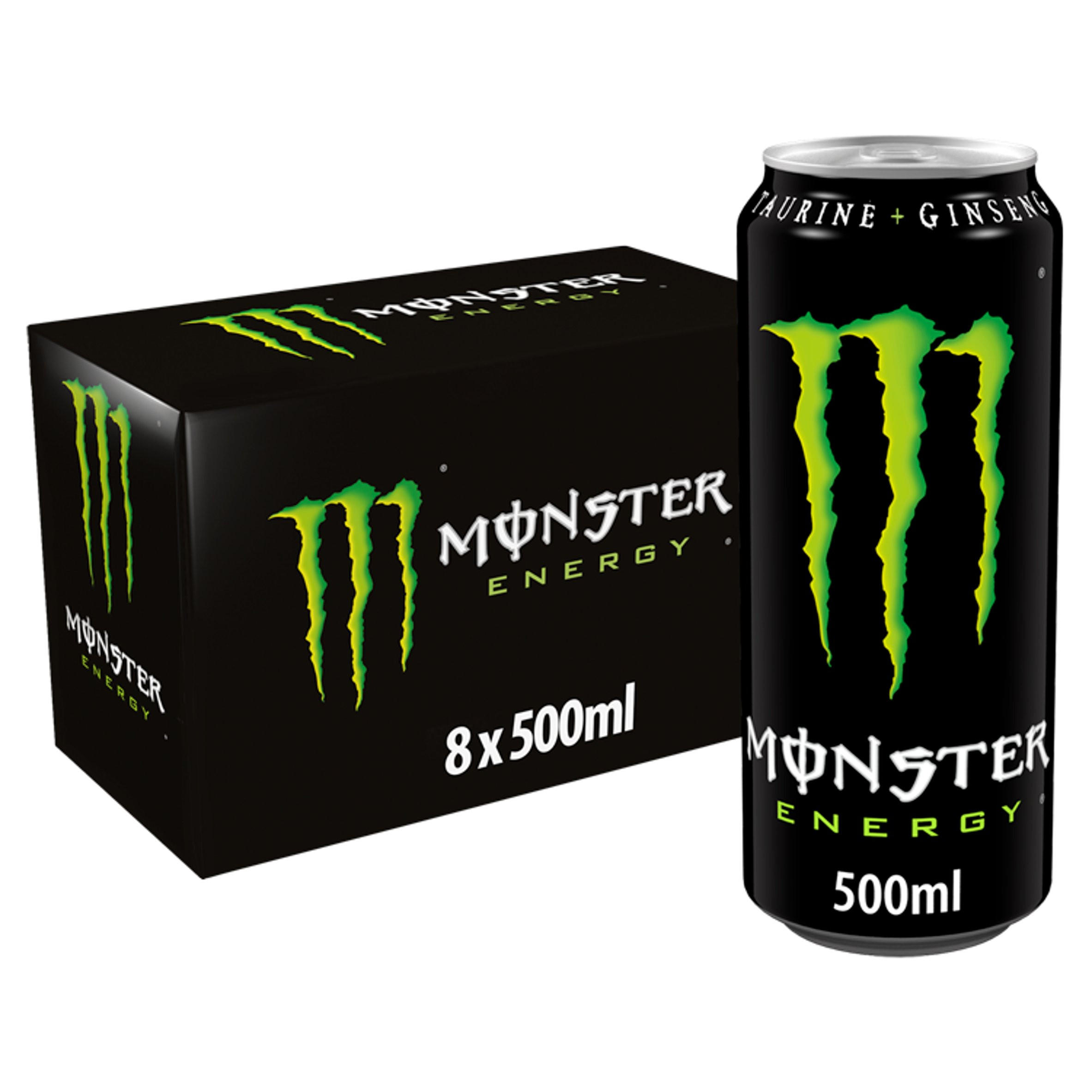 Monster Energy Drink 8 x 500ml Sports & Energy Drinks Iceland Foods