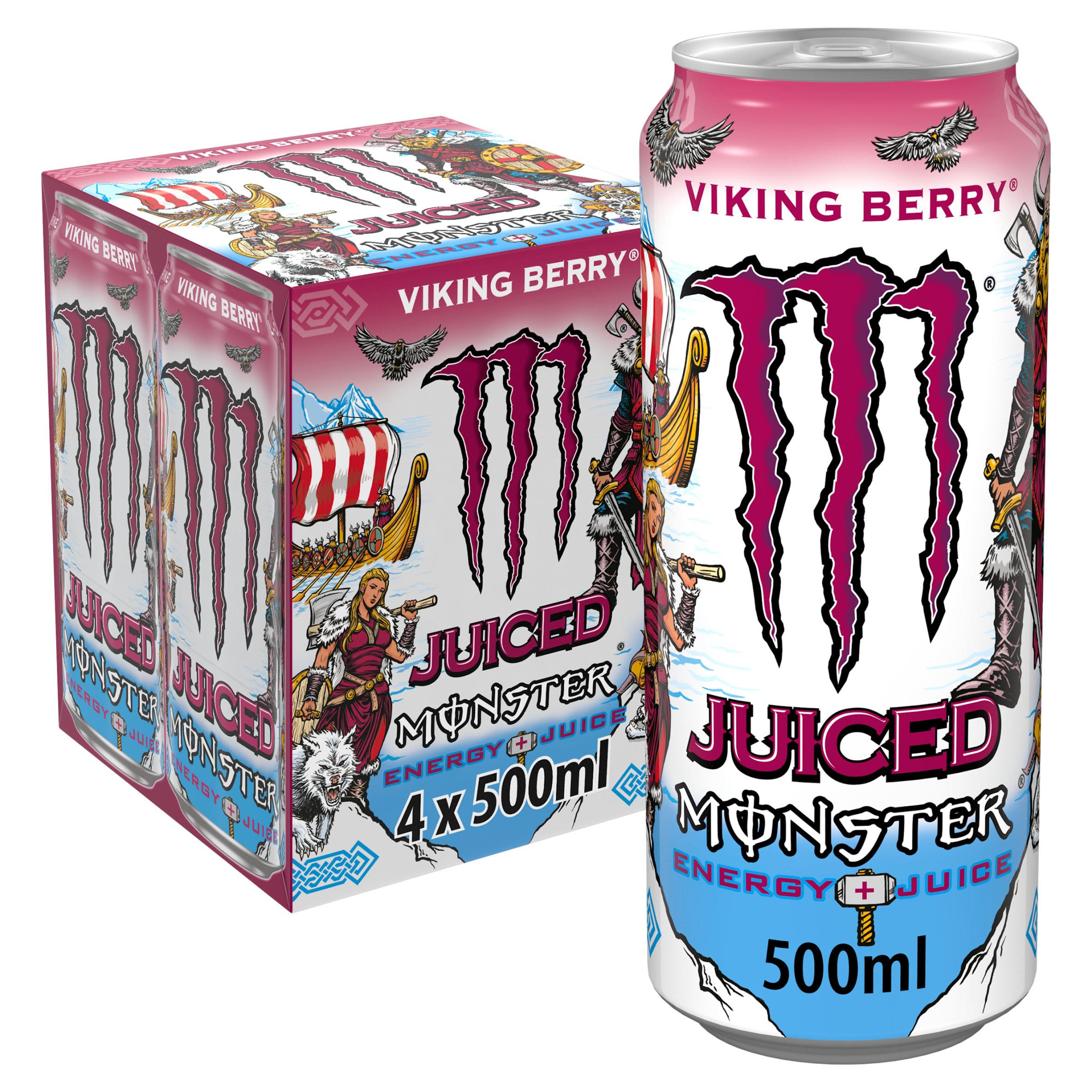 Energy Drink Viking Berry 4 x 500ml Cans