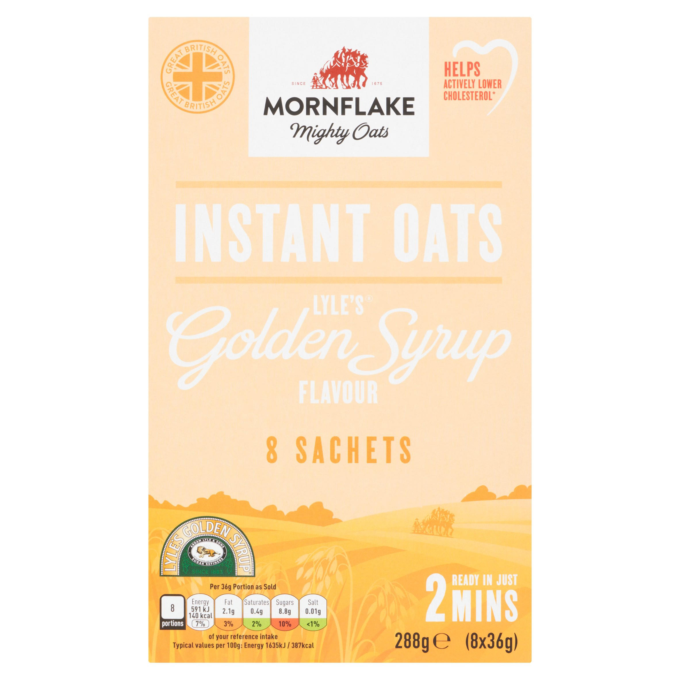 Mornflake Mighty Oats Instant Oats Lyle's Golden Syrup Flavour Sachets