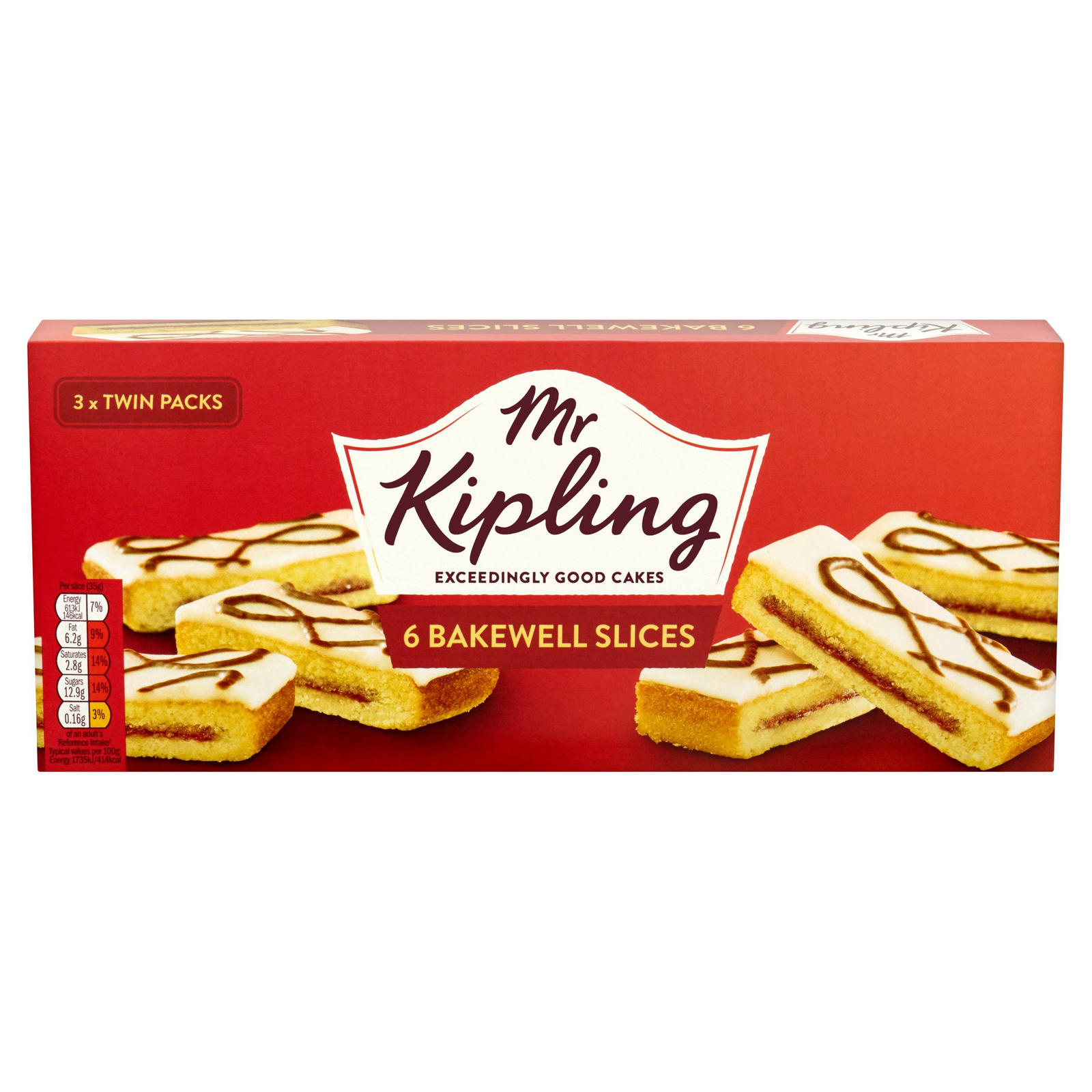 Mr Kipling 6 Bakewell Slices | Muffins & Mini Bites | Iceland Foods