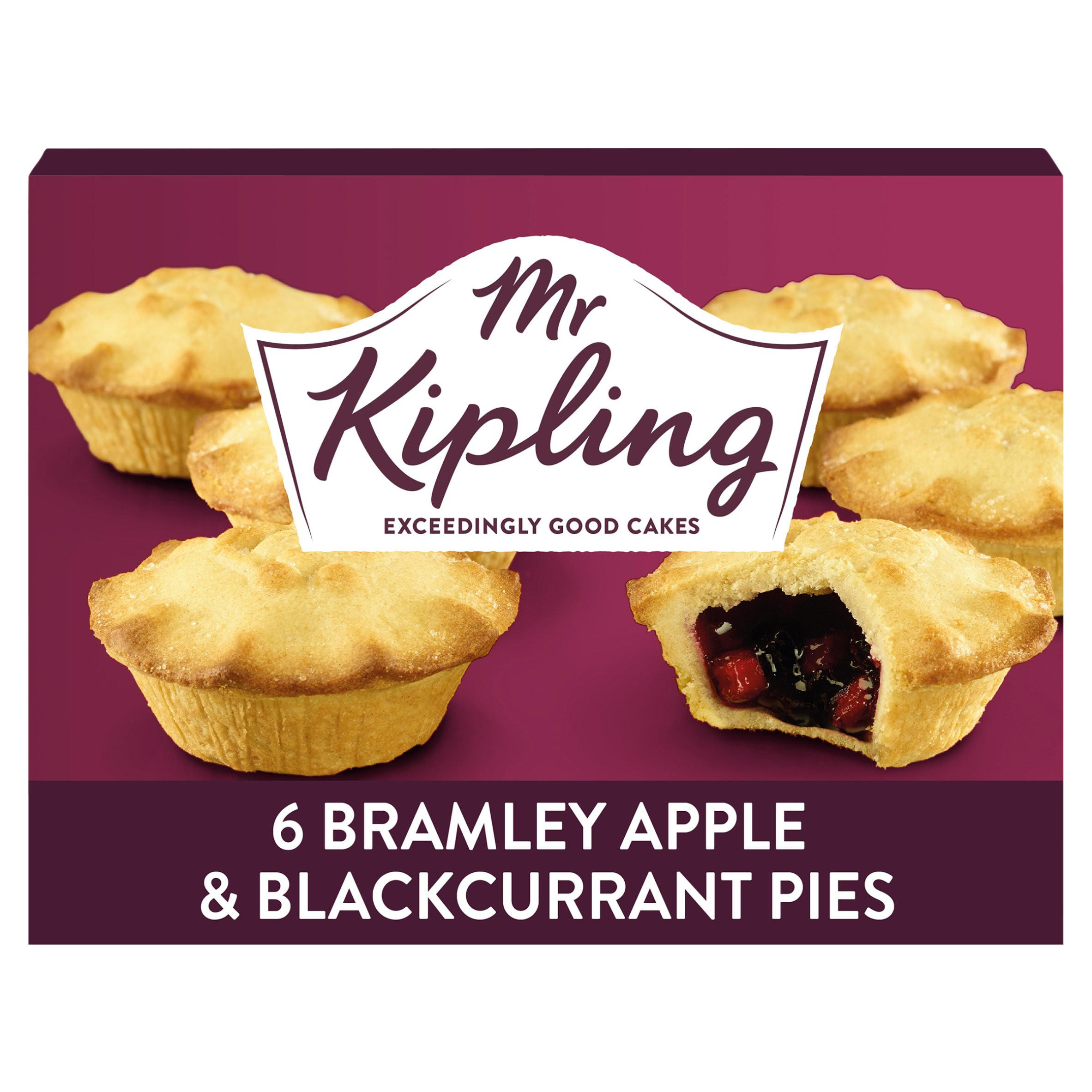 Mr Kipling 6 Bramley Apple Blackcurrant Pies Fruit Pies Tarts Mr Kipling 6 Bramley Apple Blackcurrant Pies Fruit Pies Tarts