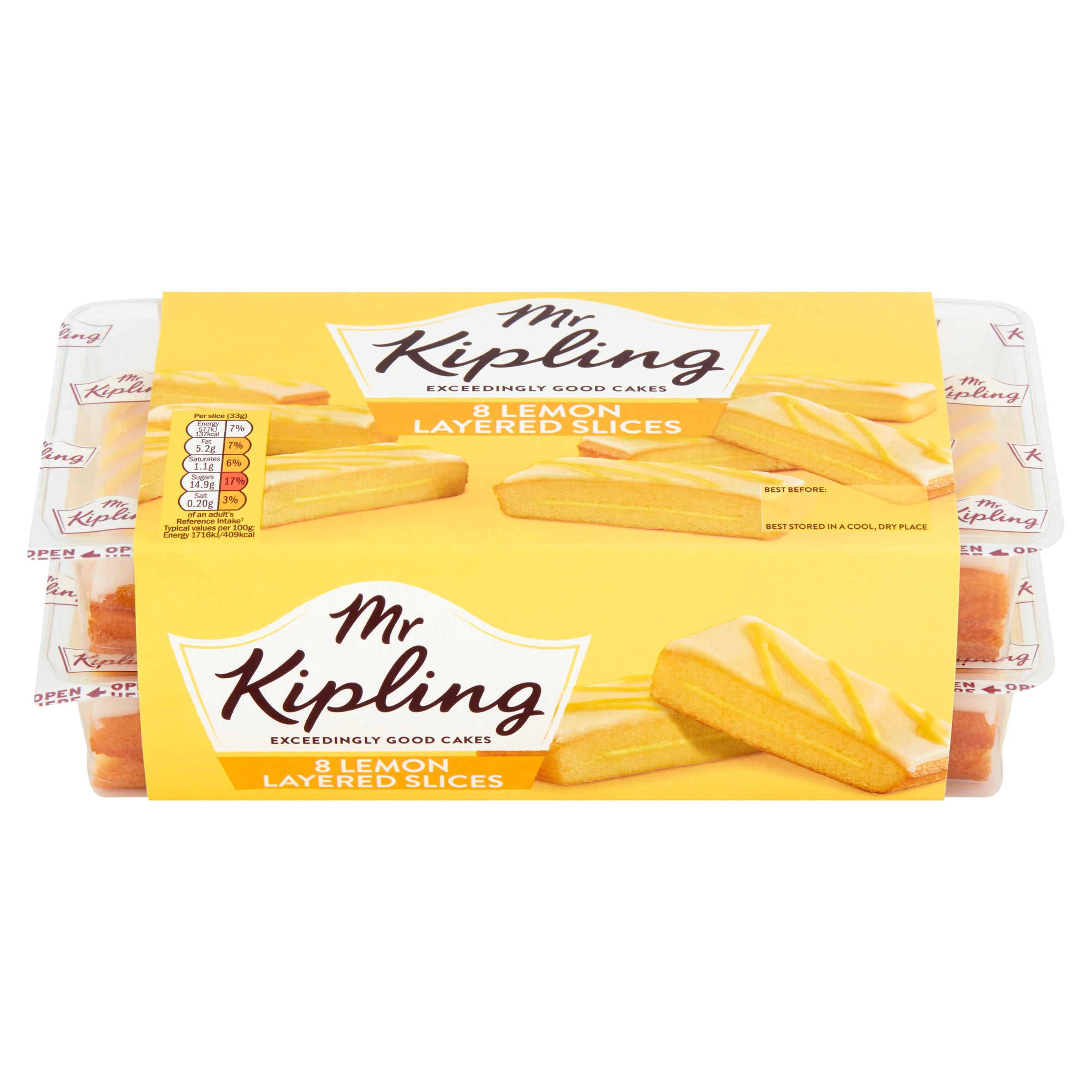 Mr Kipling 8 Lemon Layered Slices Iceland Foods