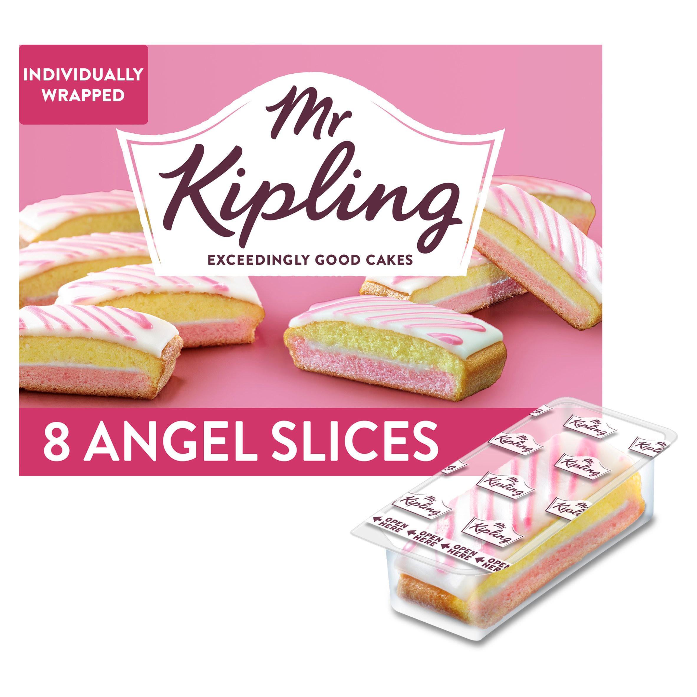Mr Kipling Angel Cake Slices 8 Pack