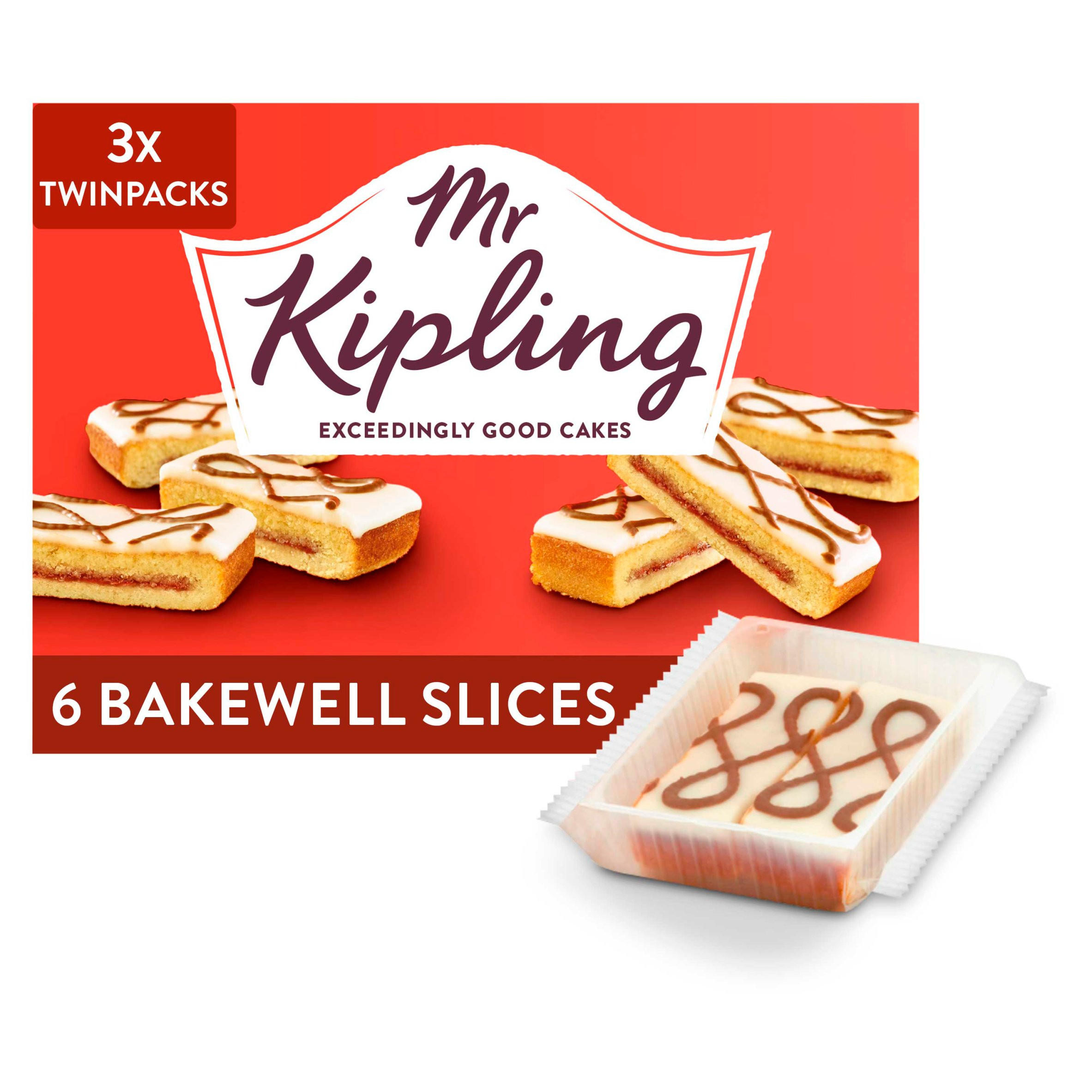 Mr Kipling Bakewell Cake Slices 6 Pack