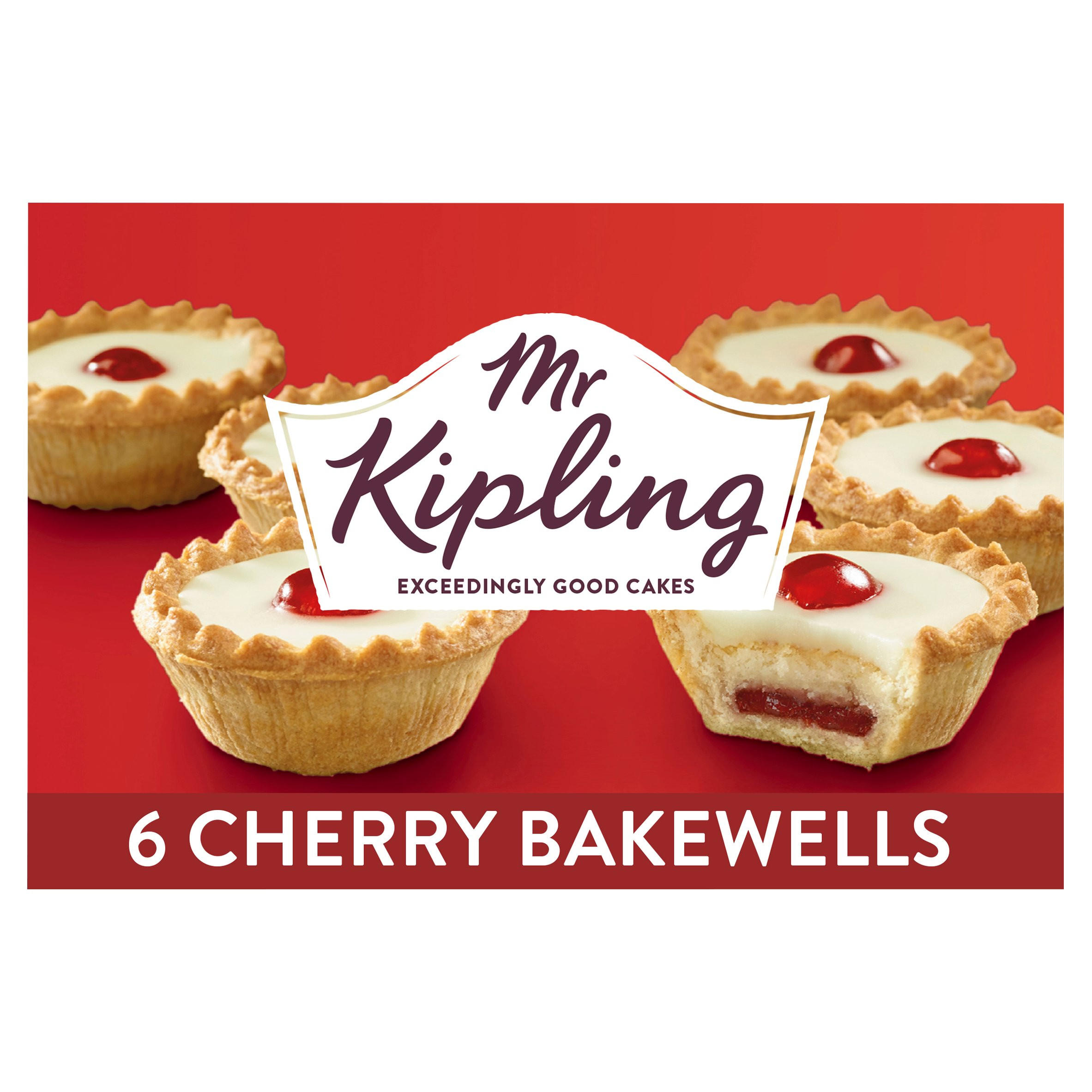 Mr Kipling Cherry Bakewell Tarts 6 Pack