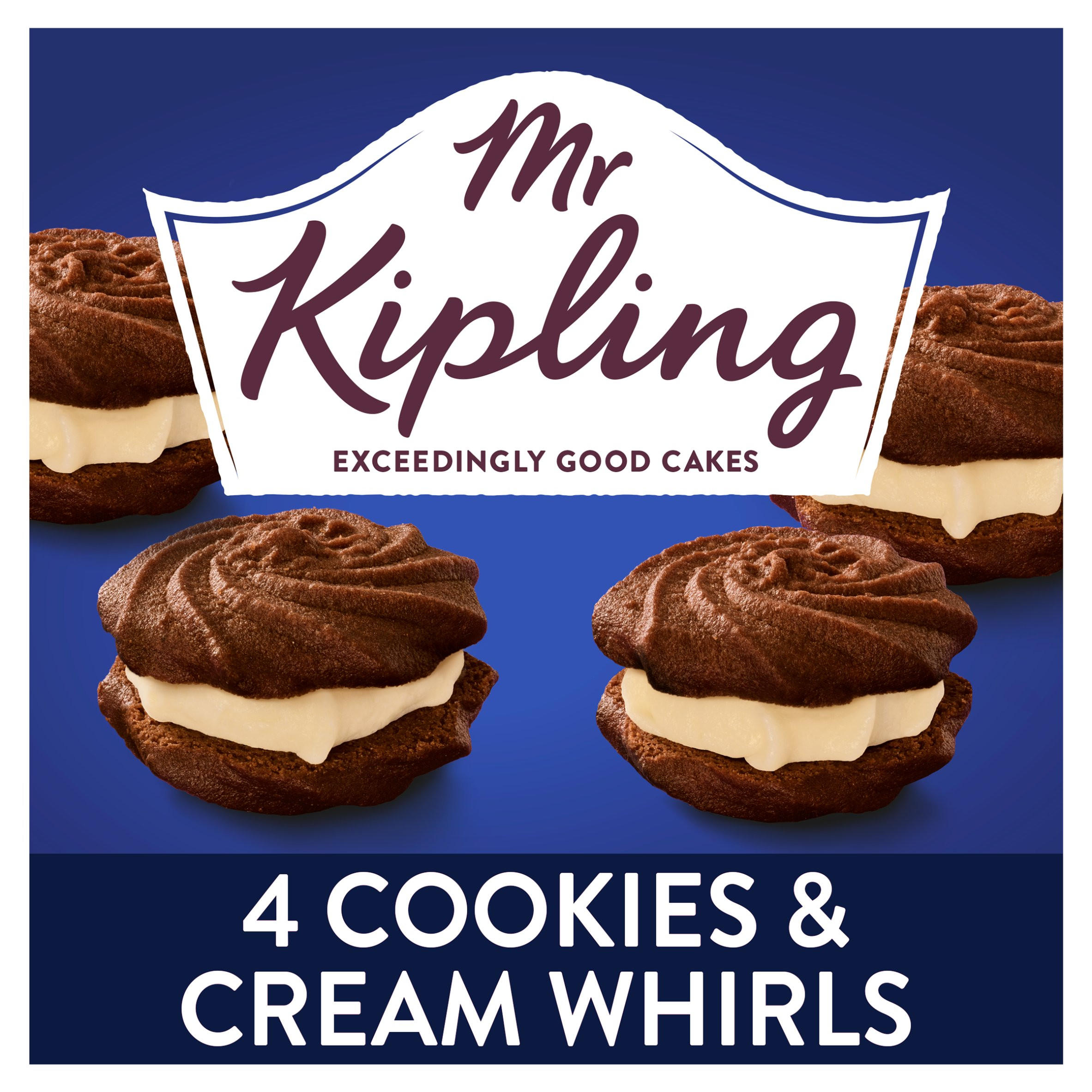 Mr Kipling Cookies & Cream Viennese Whirls Cakes 4 Pack