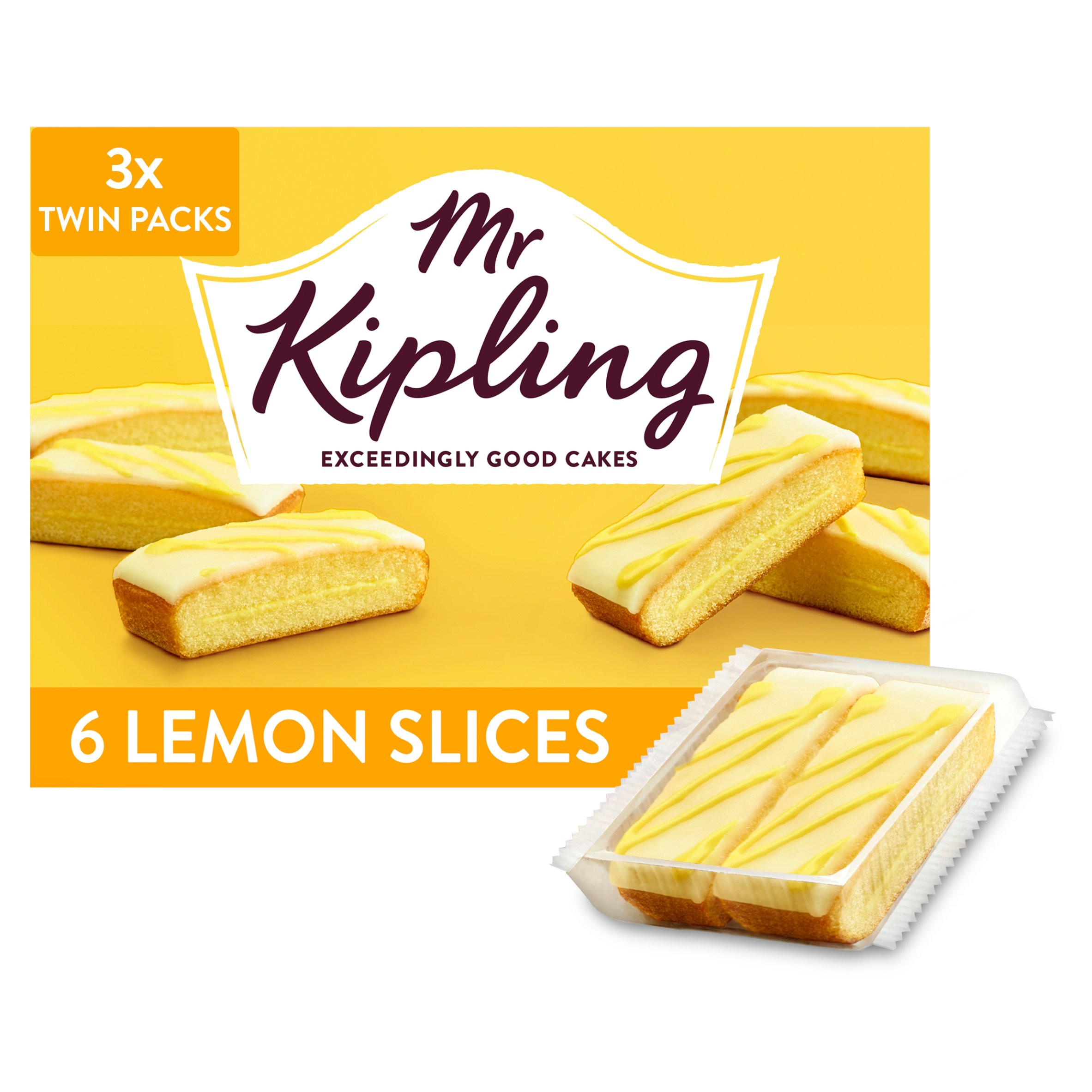 Mr Kipling Lemon Layered Cake Slices 6 Pack