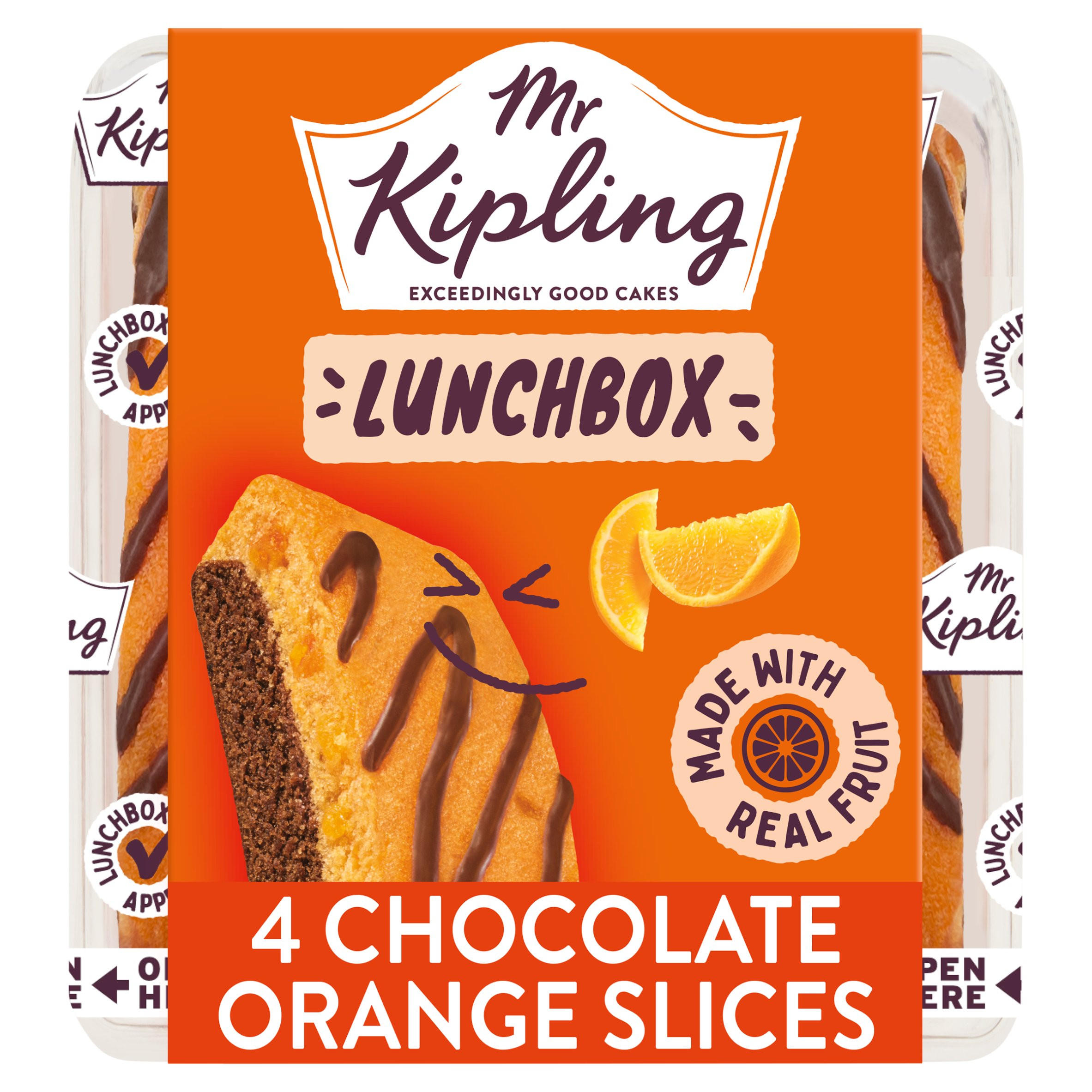 Mr Kipling Lunchbox Chocolate Orange Cake Slices 4 pack