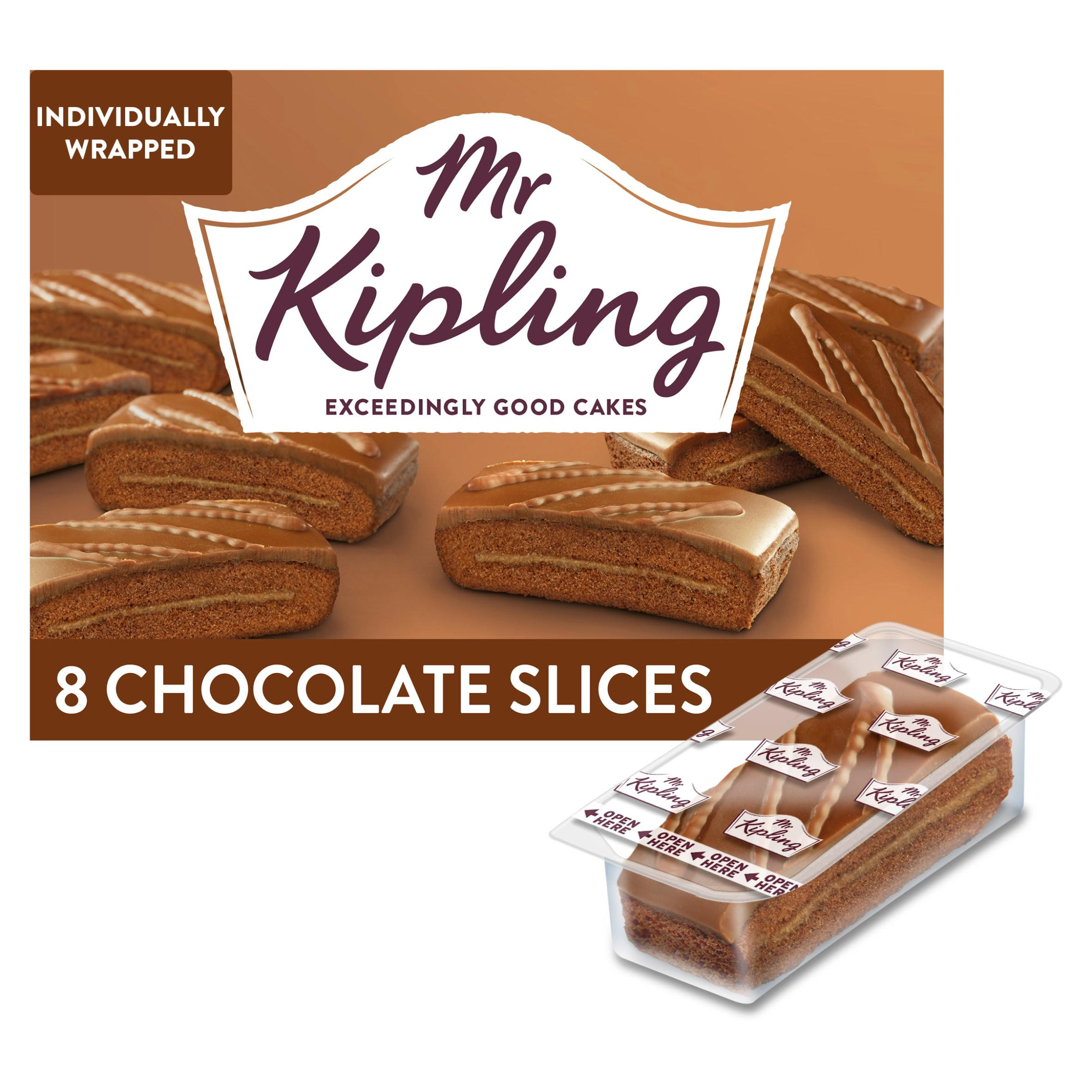 Mr Kipling Milk Chocolate Cake Slices 8 Pack