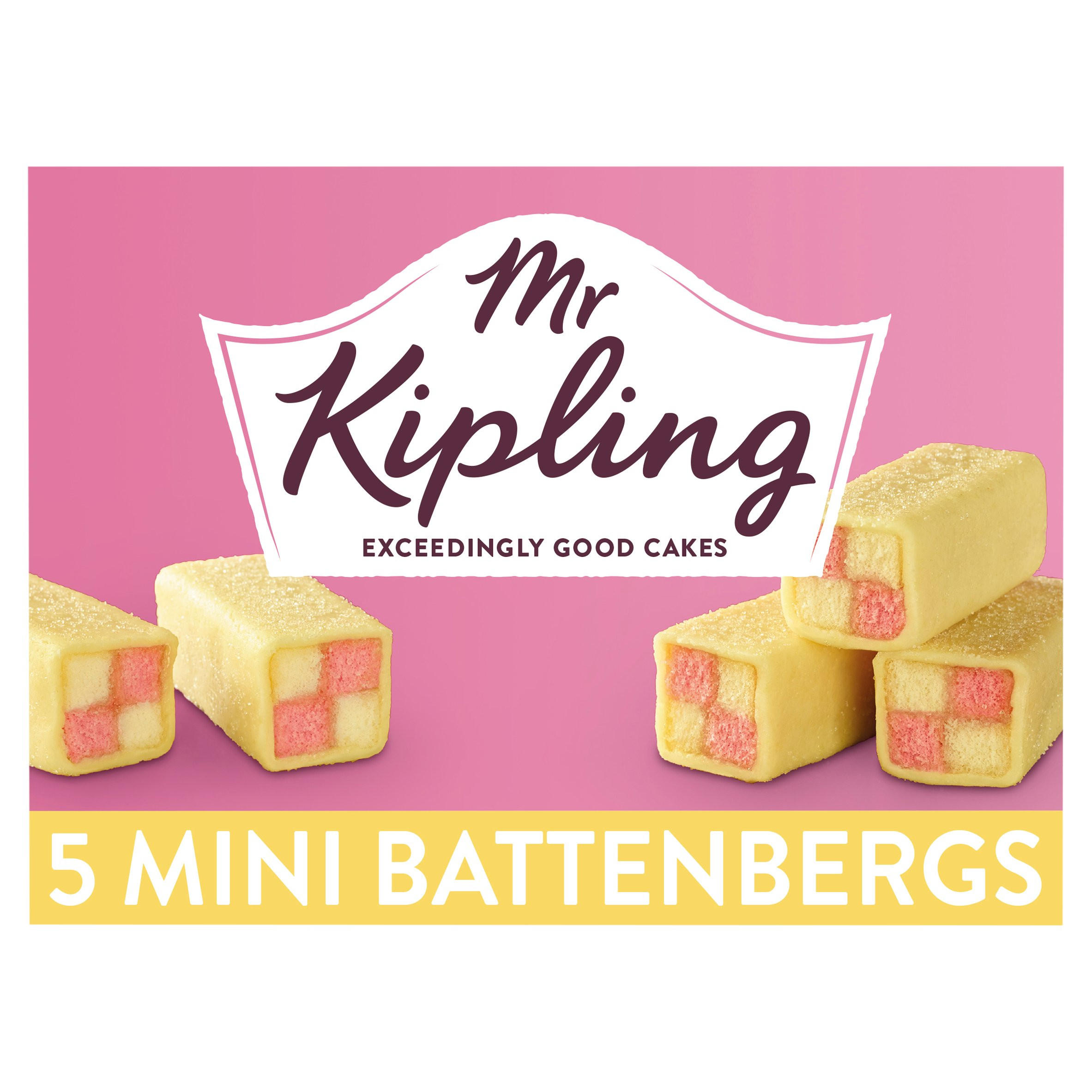Mr Kipling Mini Battenberg Cakes 5 Pack