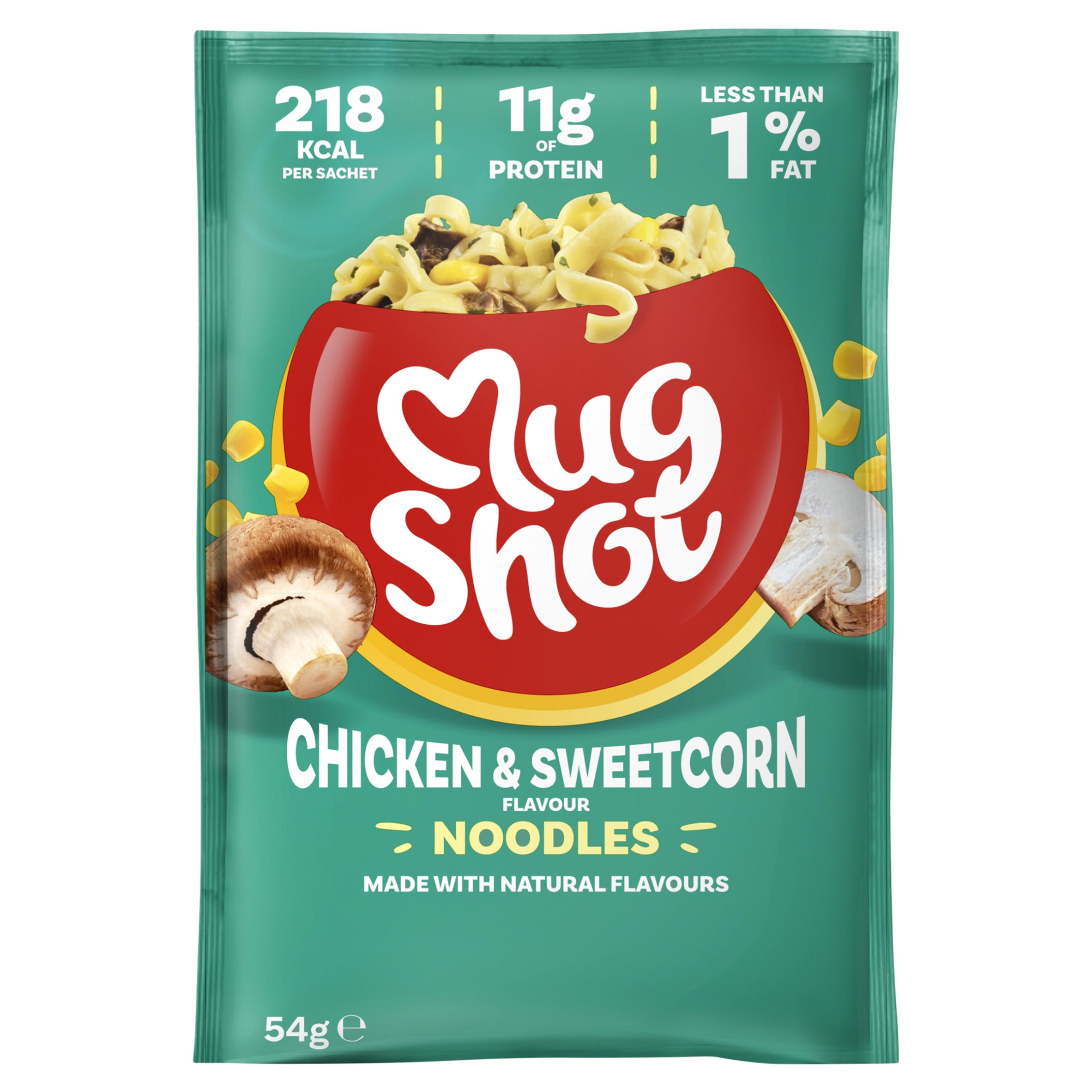 Mug Shot Chicken & Sweetcorn Flavour Noodles 54g, folic acid free