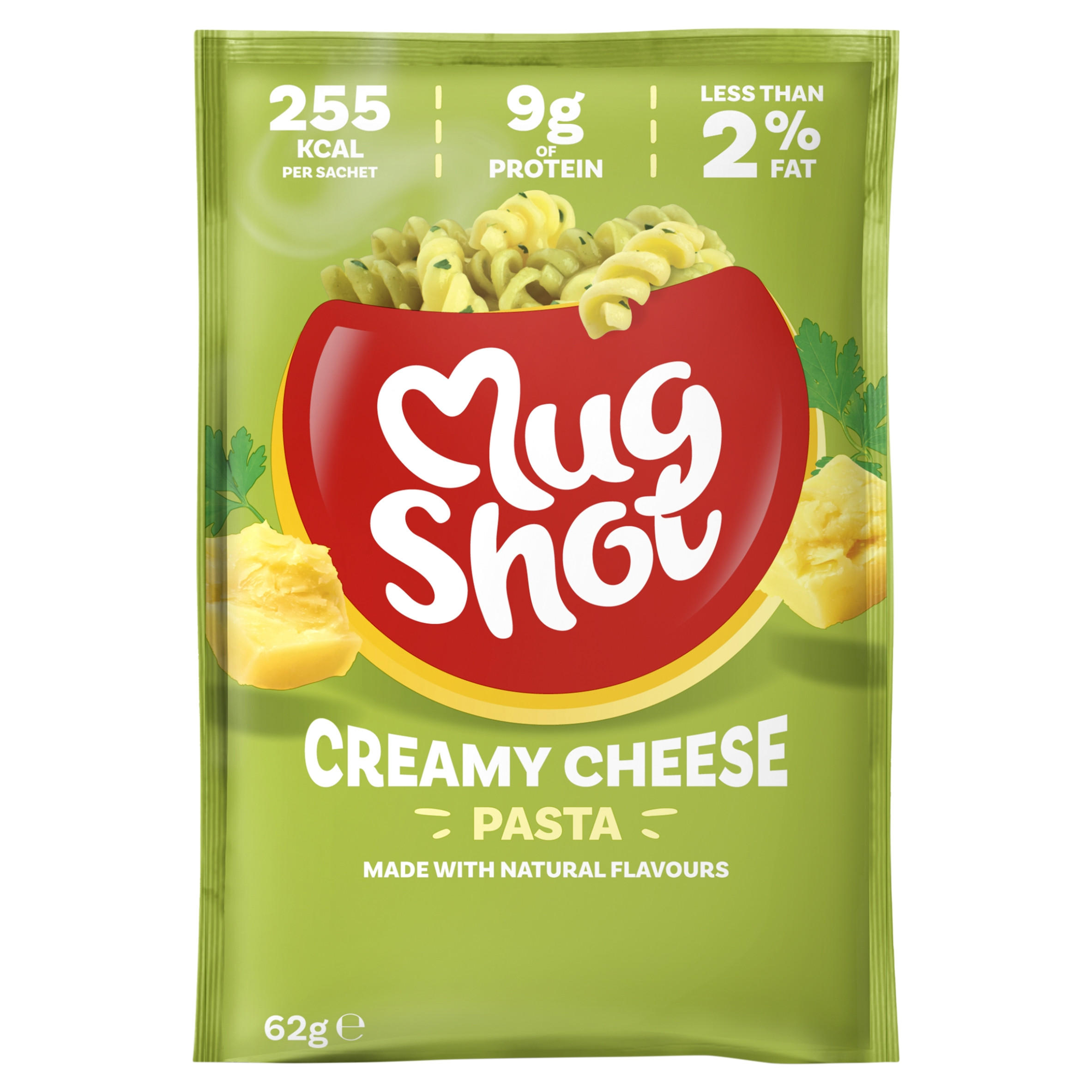 Mug Shot Creamy Cheese Pasta 62g, folic acid free