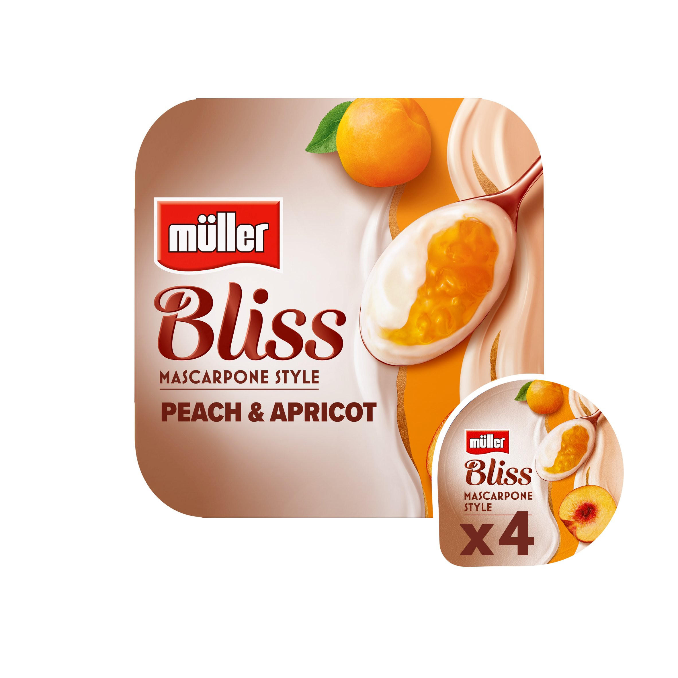 Müller Bliss Mascarpone Peach & Apricot Yogurt