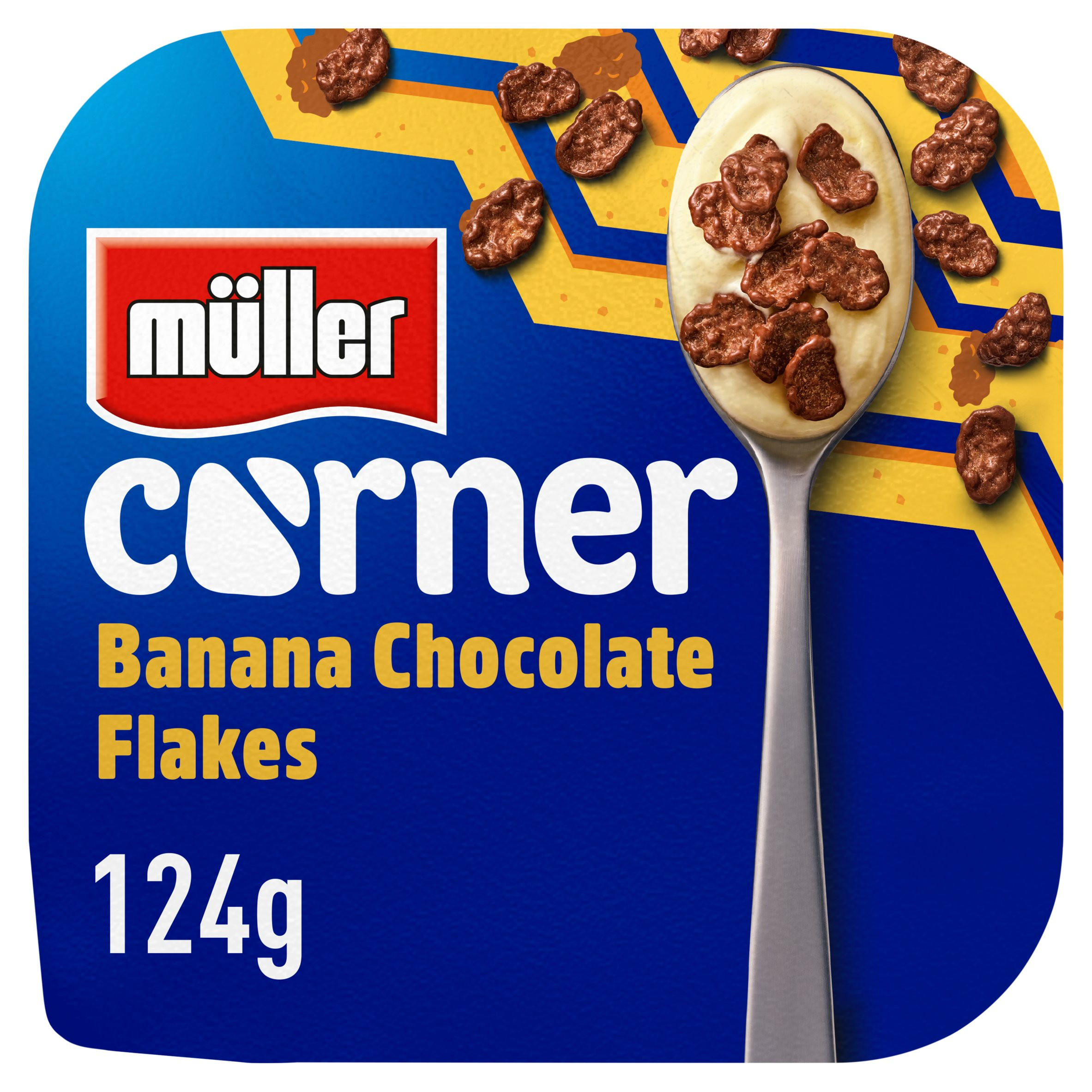 Muller Corner Banana Chocolate Flakes Yogurt 124g