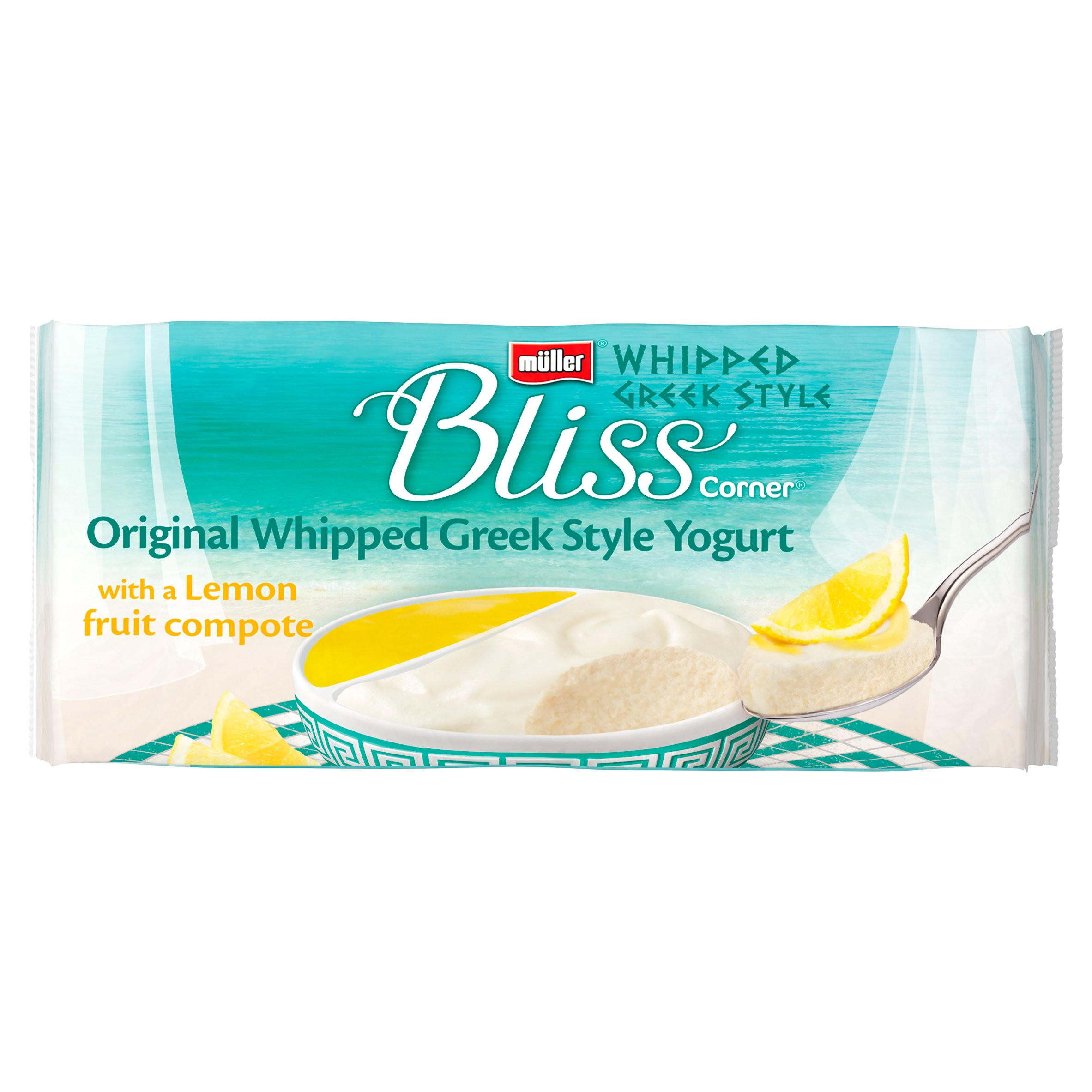 Muller Corner Bliss Greek Style Whipped Yogurt & Lemon Compote 4 x 110g