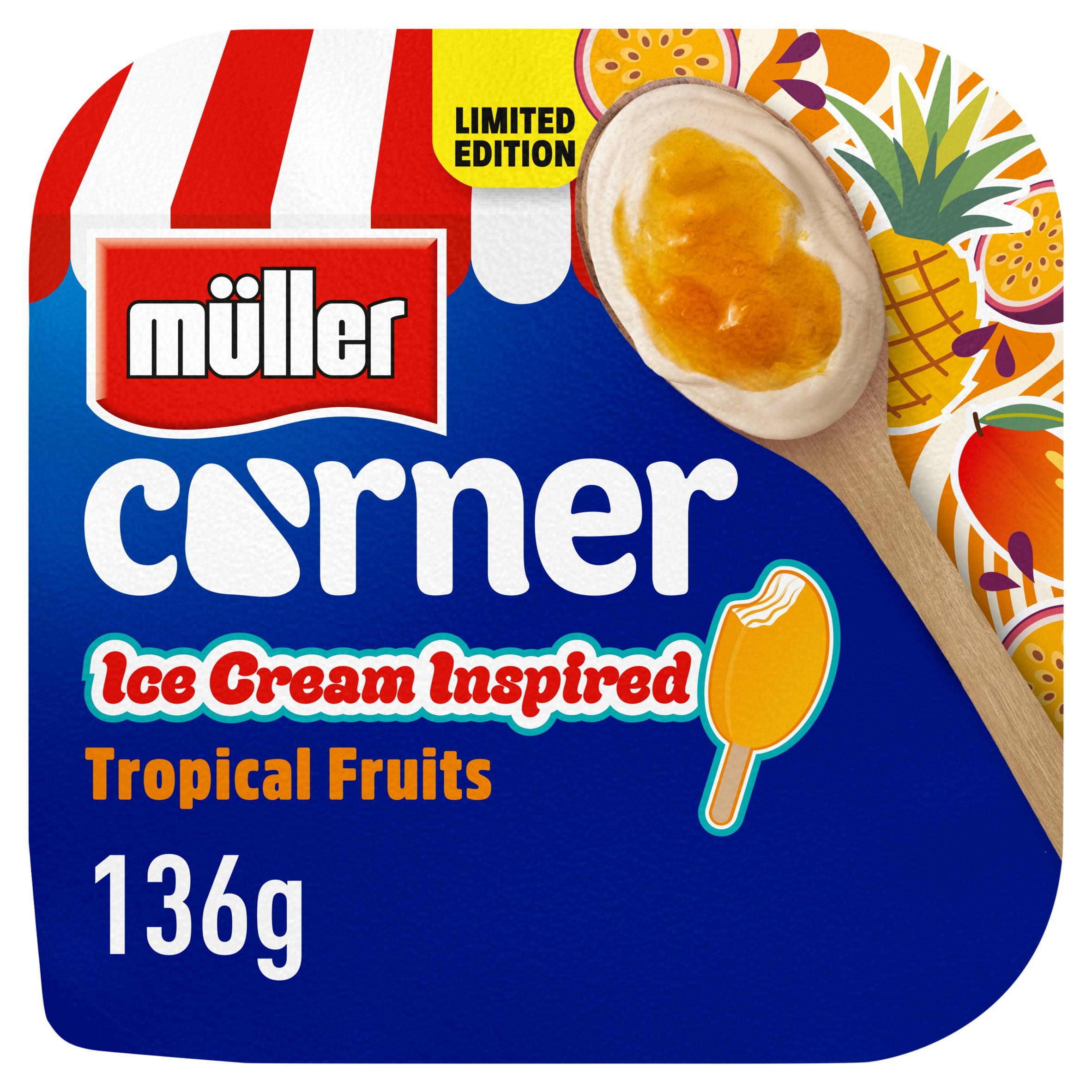 Iceland Müller Corner Limited Edition Ice Cream Inspired Tropical Fruits 136g