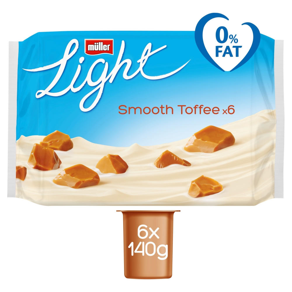 Müller Light Smooth Toffee 6 x 140g (840g)