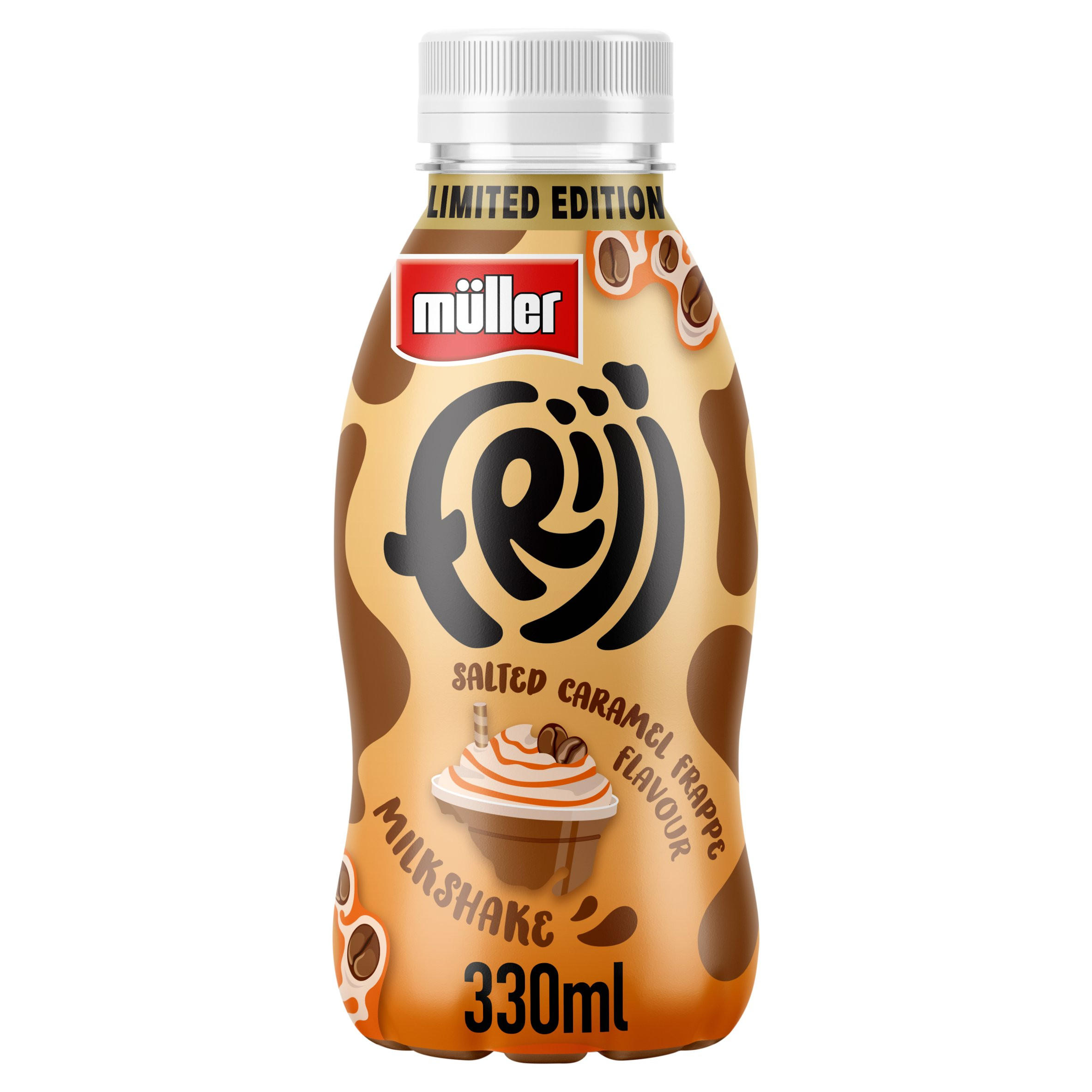 Müller Limited Edition Frijj Salted Caramel Frappe Flavour Milkshake 330ml