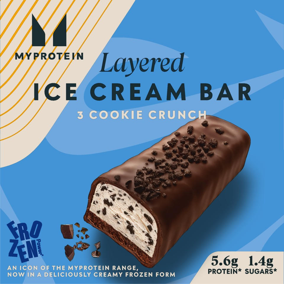 Myprotein Layered Ice Cream Bar 3 Cookie Crunch 120g | Iceland Foods
