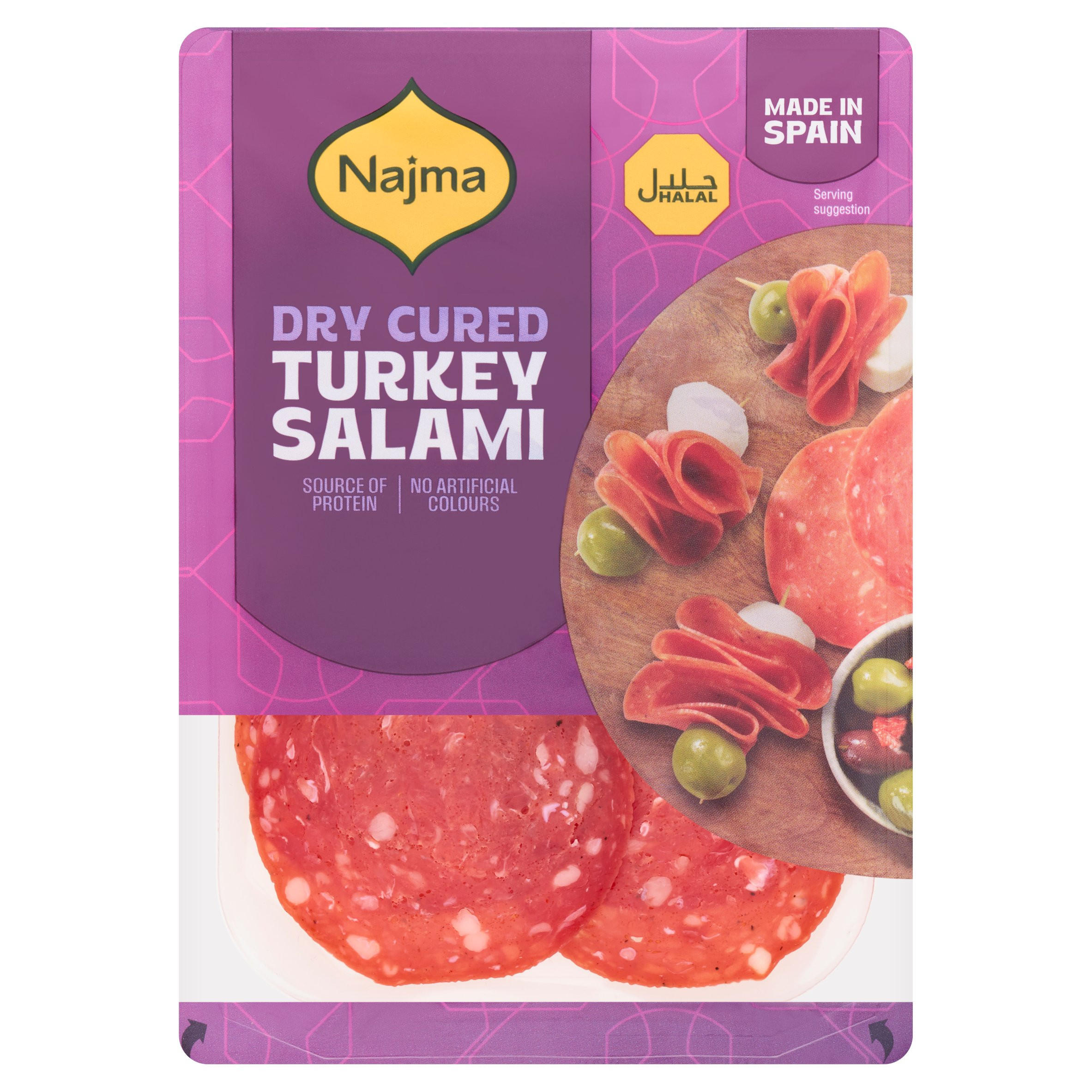 Najma Dry Cured Turkey Salami 80g