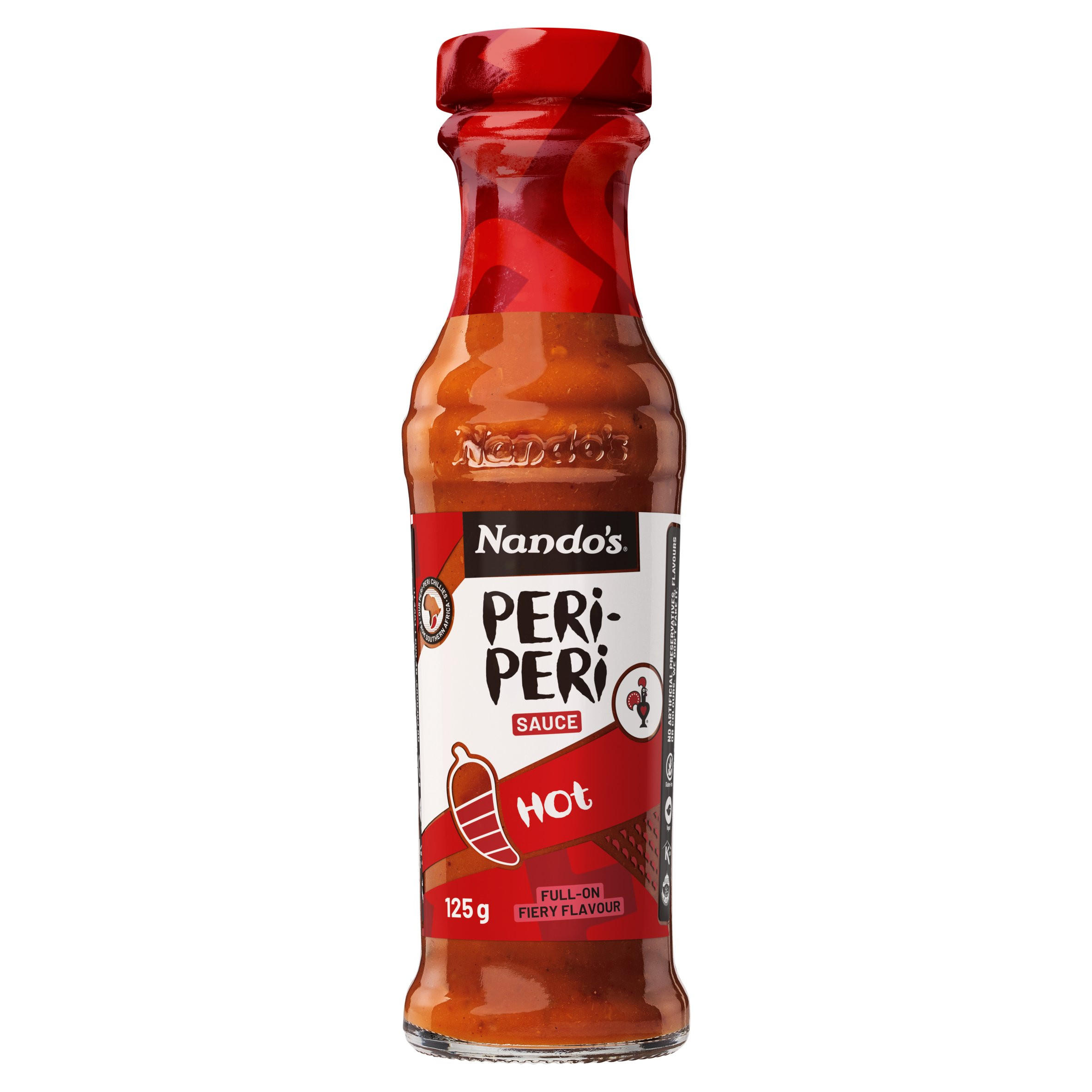 Nando's Hot Peri-Peri Sauce 125g, folic acid free