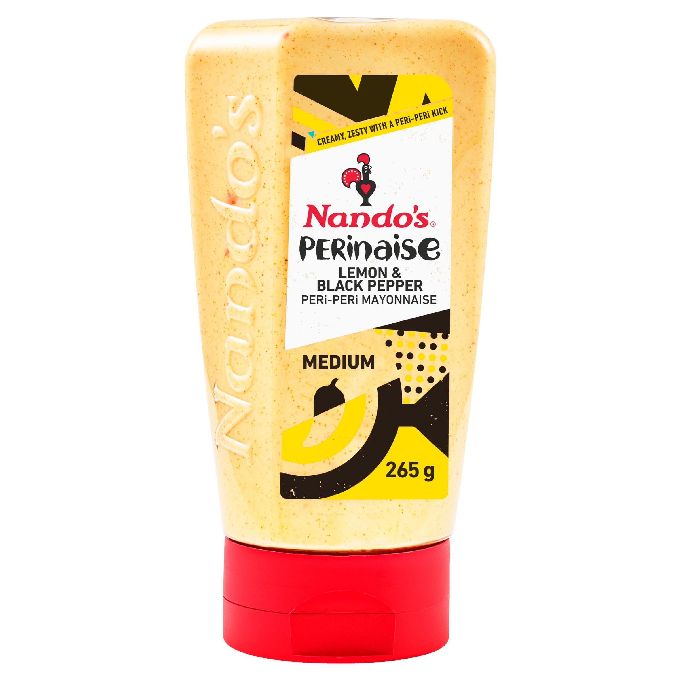 Nando's Lemon & Black Pepper Perinaise Peri-Peri Mayo 265g, folic acid free