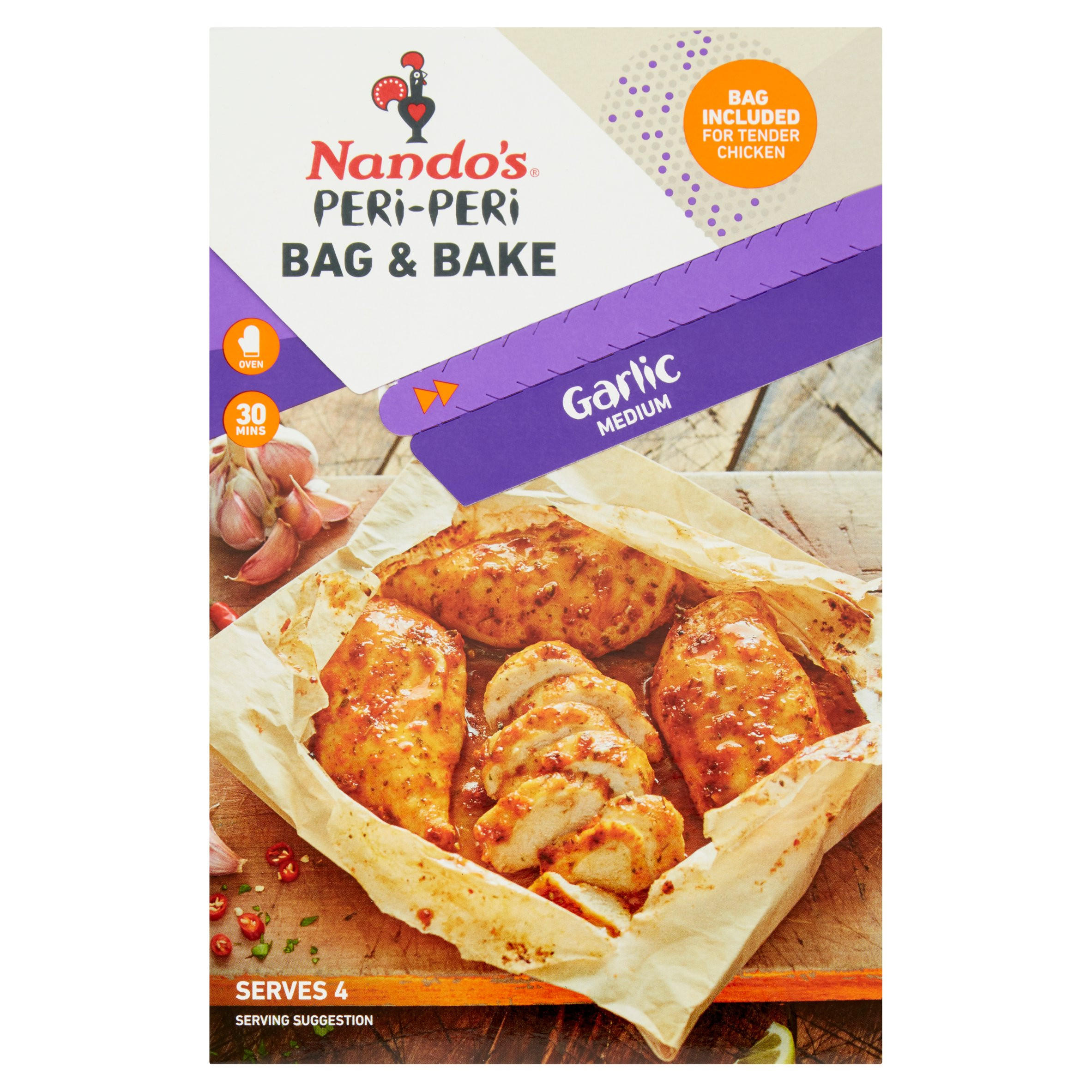 Nando's PeriPeri Bag & Bake Garlic Medium 20g Mexican Sauces & Meal Kits Iceland Foods