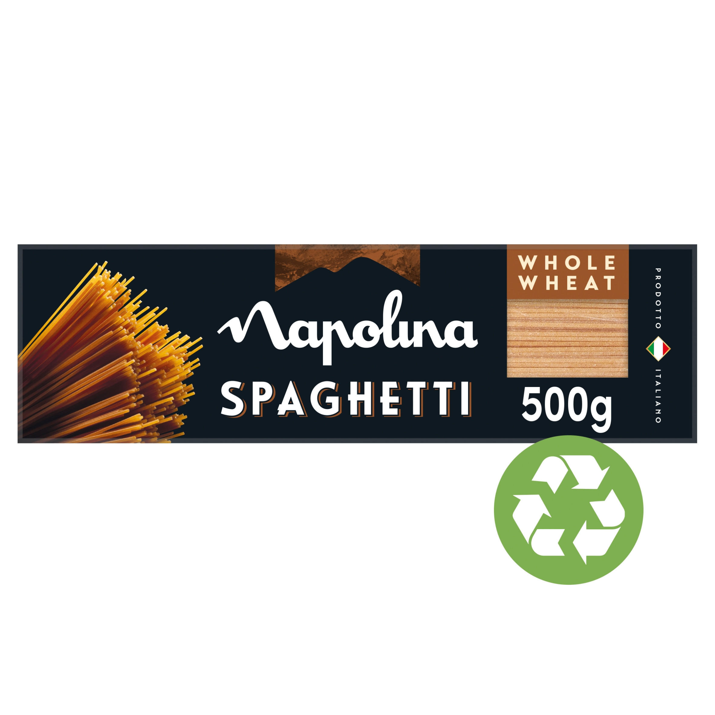 Napolina Whole Wheat Spaghetti 500g, folic acid free