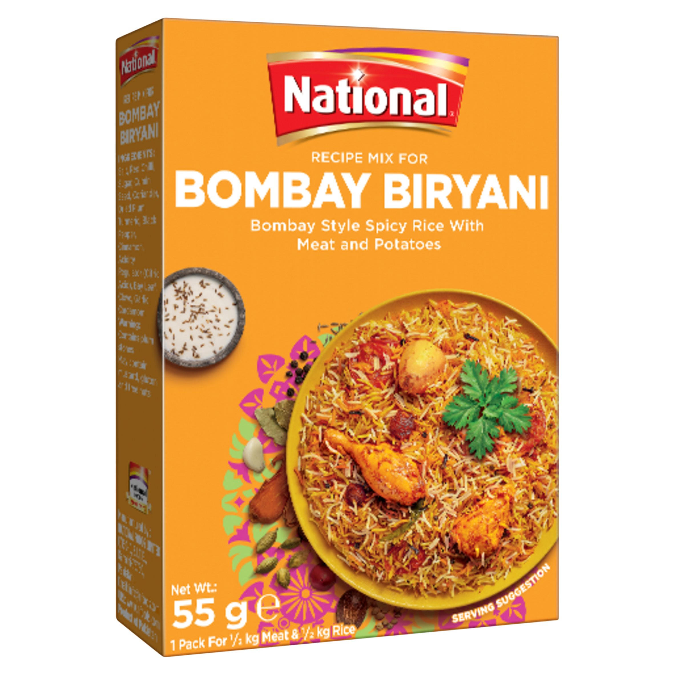 National Recipe Mix for Bombay Biryani 55g, folic acid free