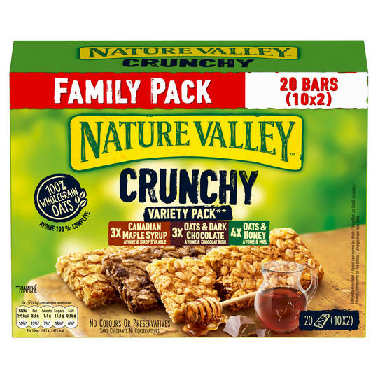 Nature Valley Crunchy Variety Pack Cereal Bars 10 X 42g 4g Cereal Bars Iceland Foods Nature Valley Crunchy Variety Pack Cereal Bars 10 X 42g 4g Cereal Bars Iceland Foods