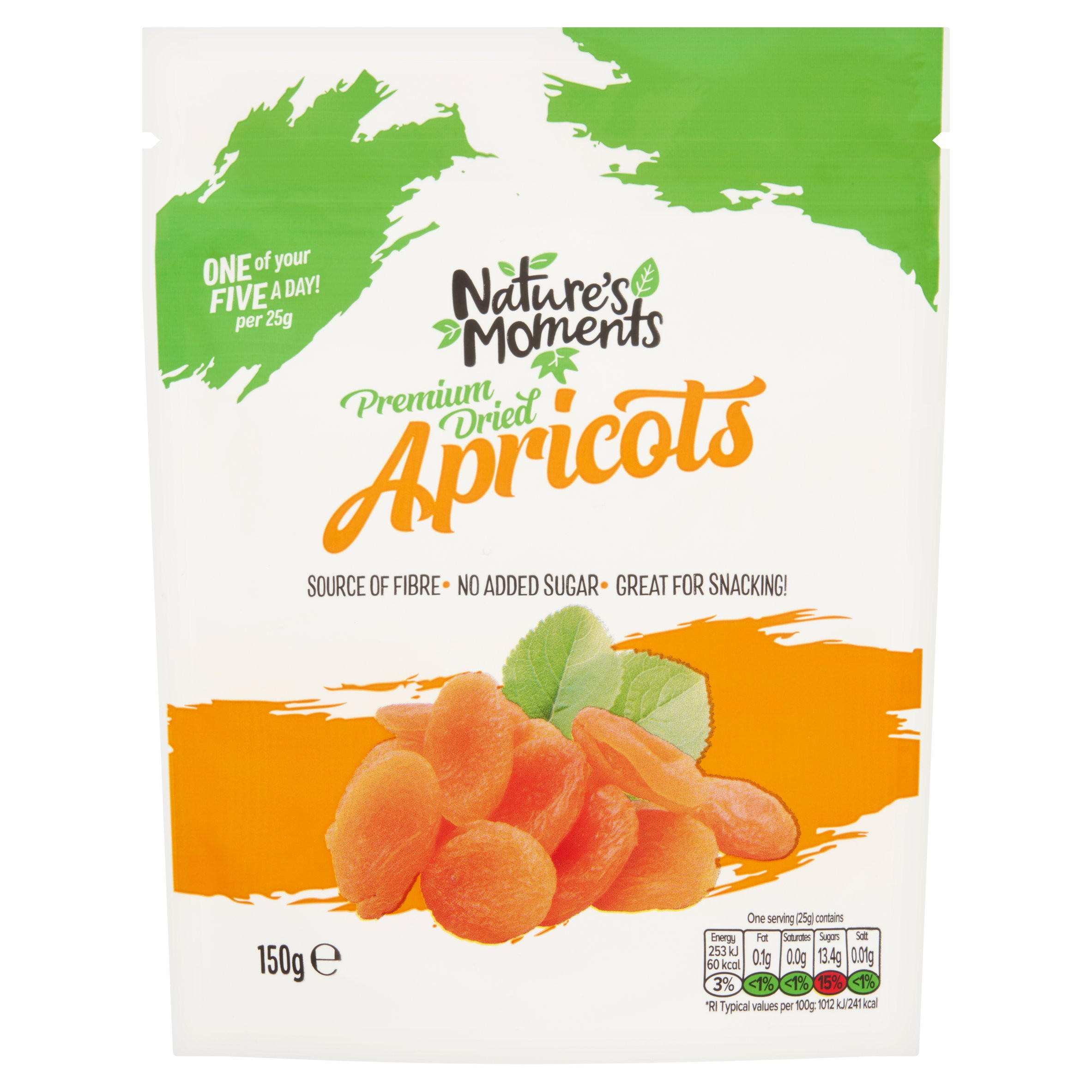 Nature's Moments Premium Dried Apricots 150g, folic acid free