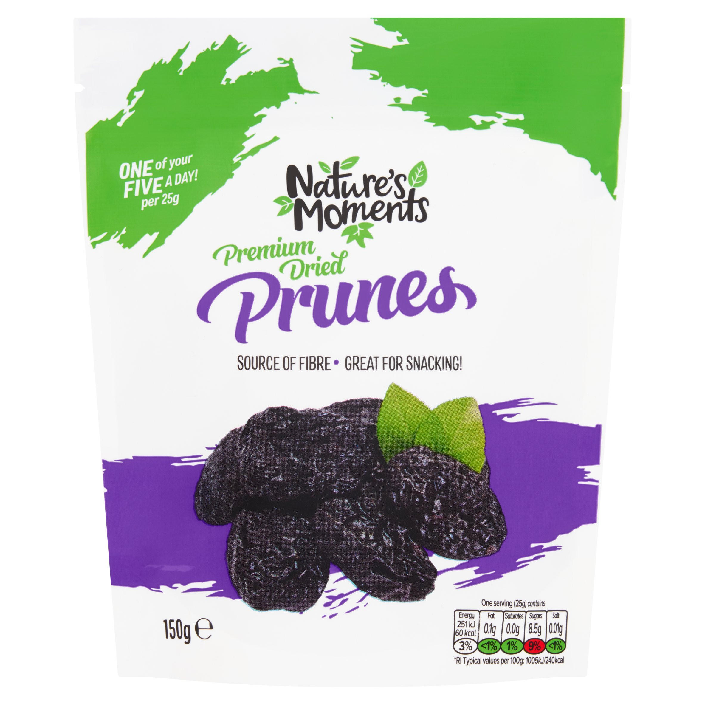 Nature's Moments Premium Dried Prunes 150g Nuts & Snacks Iceland Foods