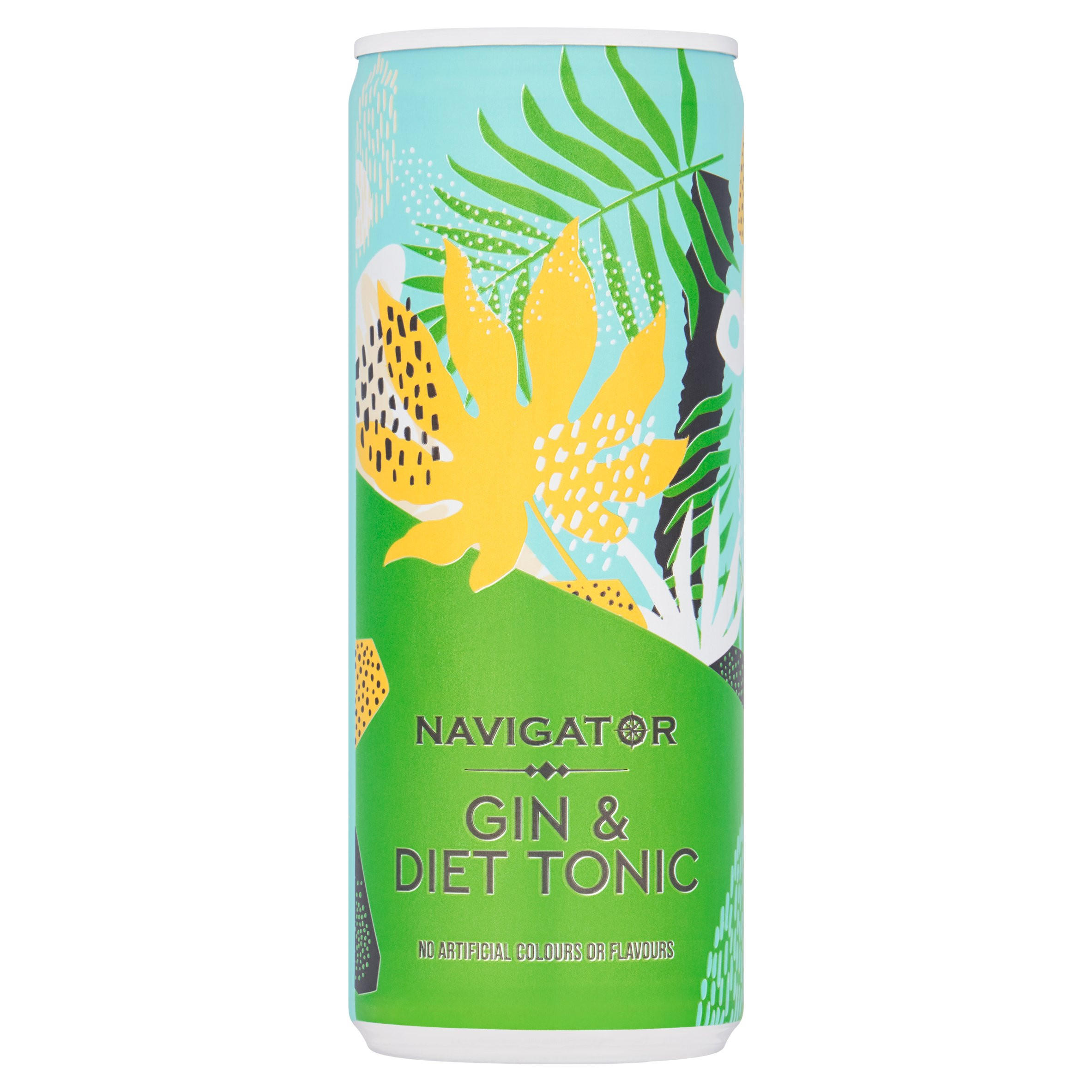 Navigator Gin & Diet Tonic 250ml Spirits & PreMixed Iceland Foods