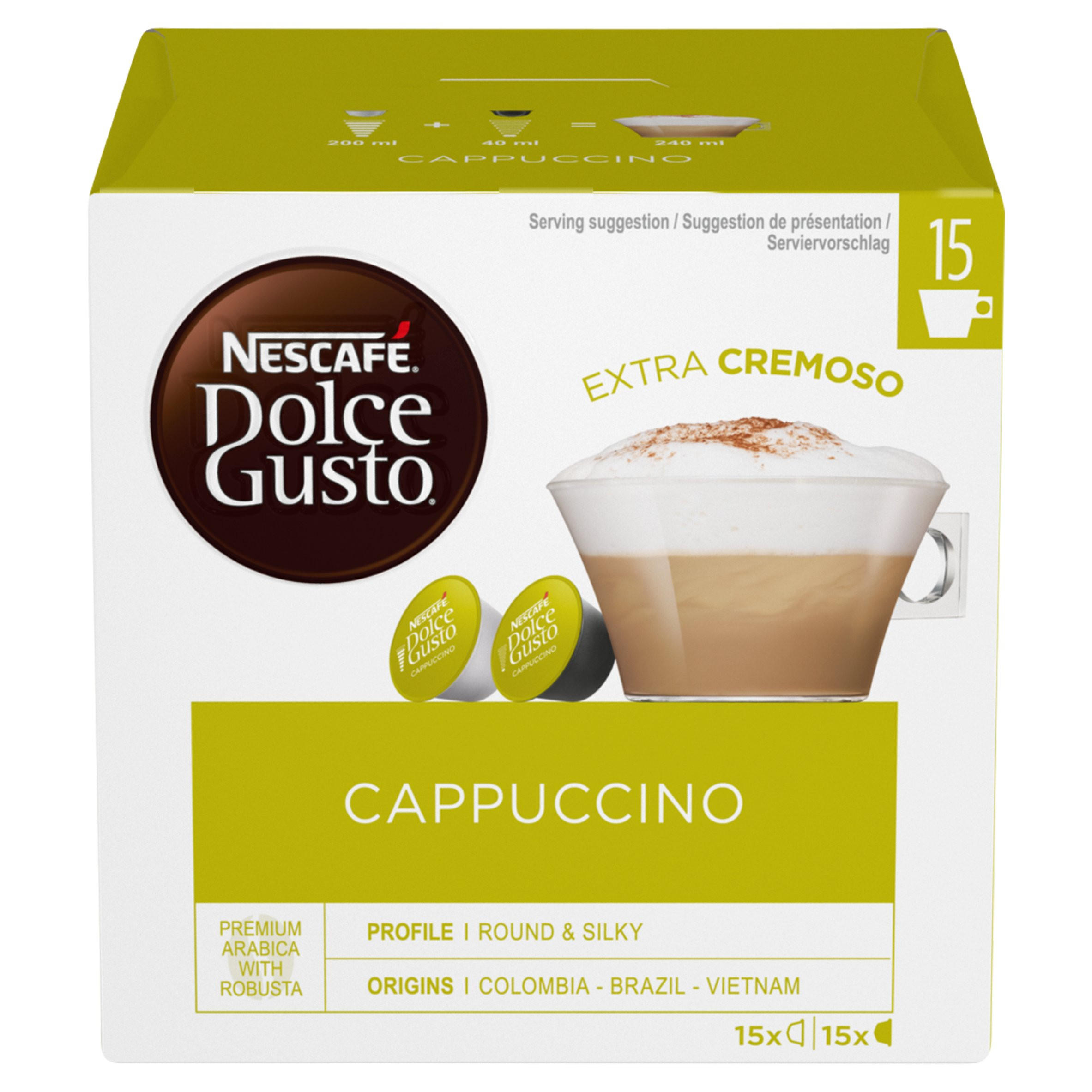 NESCAFÉ Dolce Gusto Cappuccino Coffee Pods, 30 Pods Per