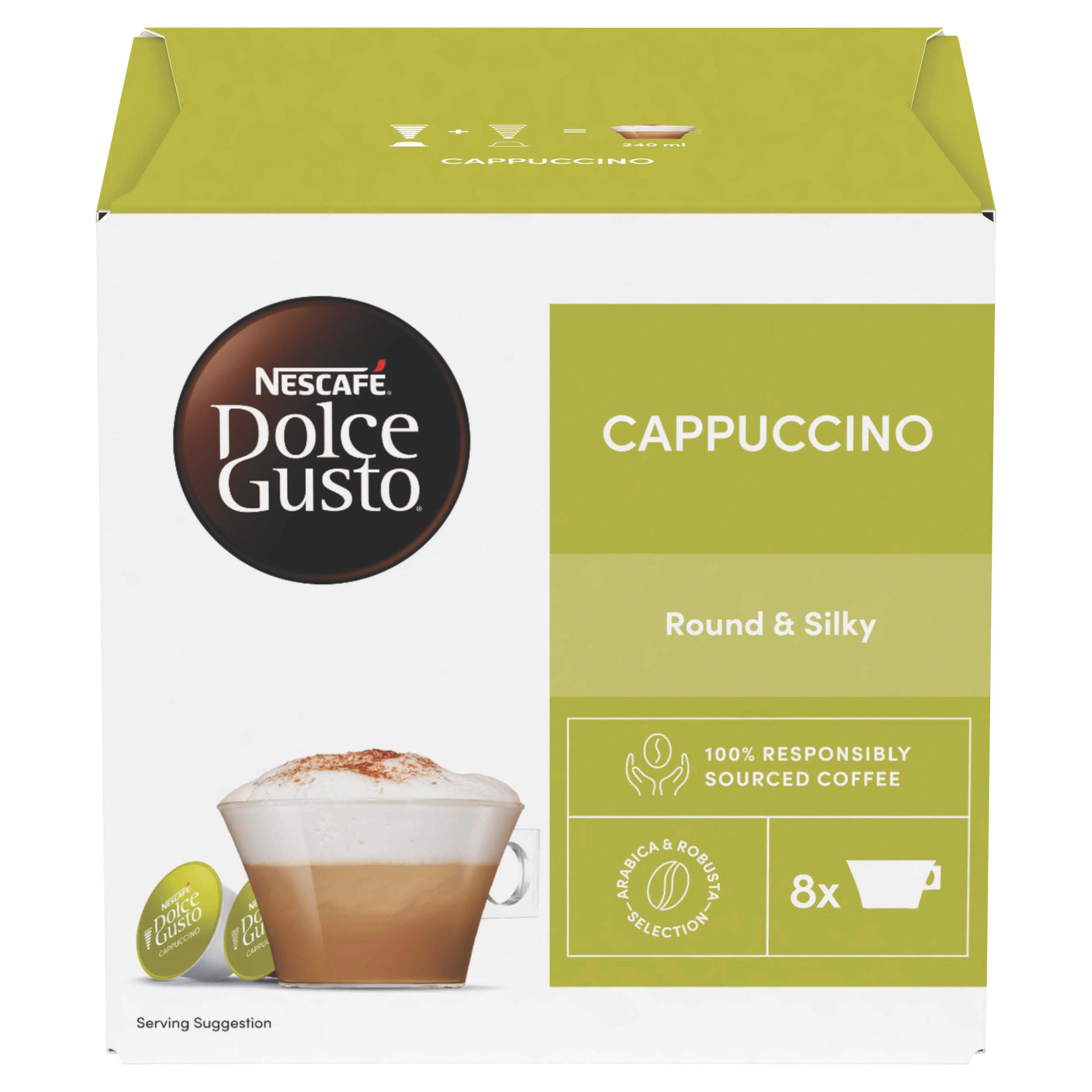 Dolce Gusto Cappuccino Coffee Pods x16 (8 Servings)
