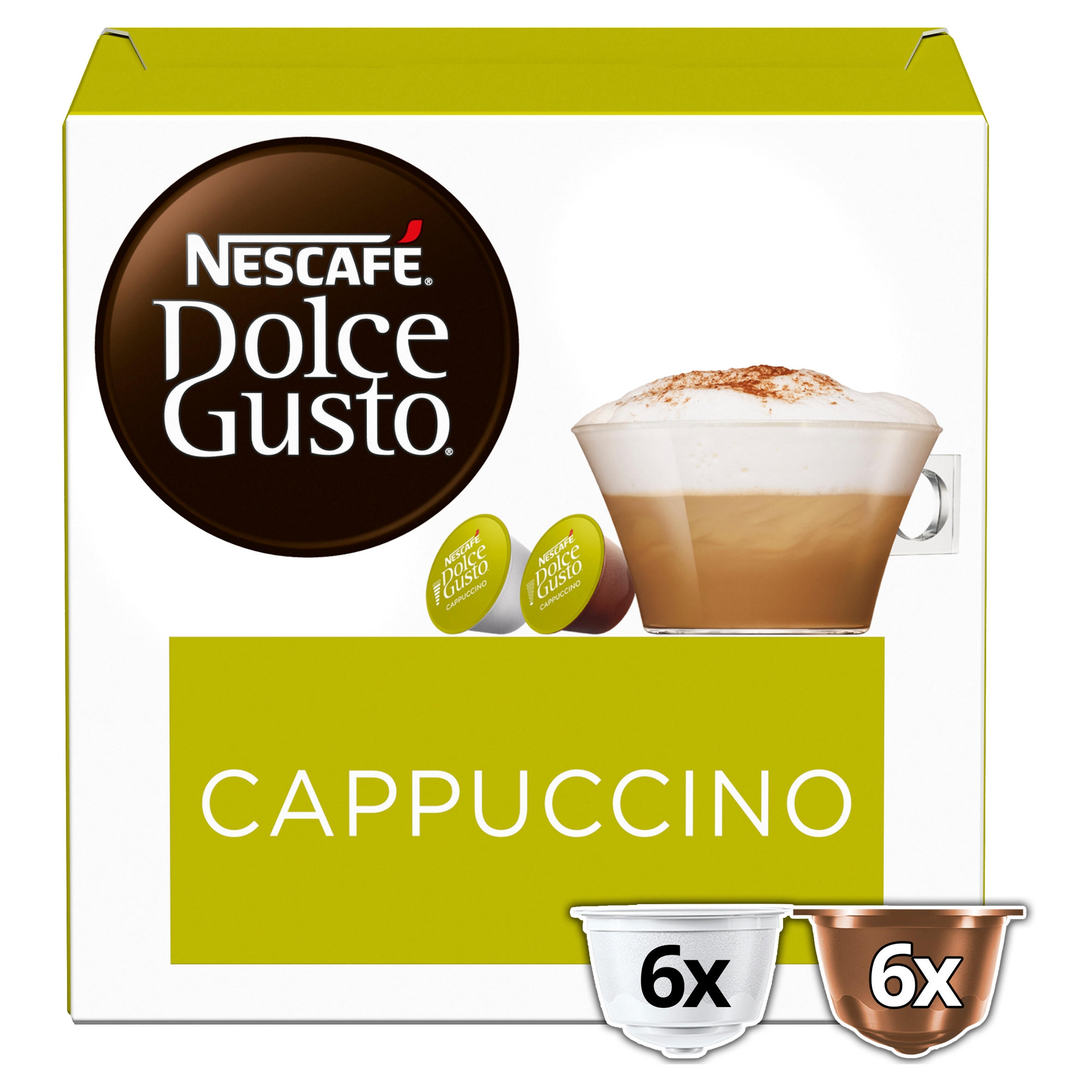 Nescafe Dolce Gusto Cappuccino Coffee Pods x 12, Coffee Machine Pods
