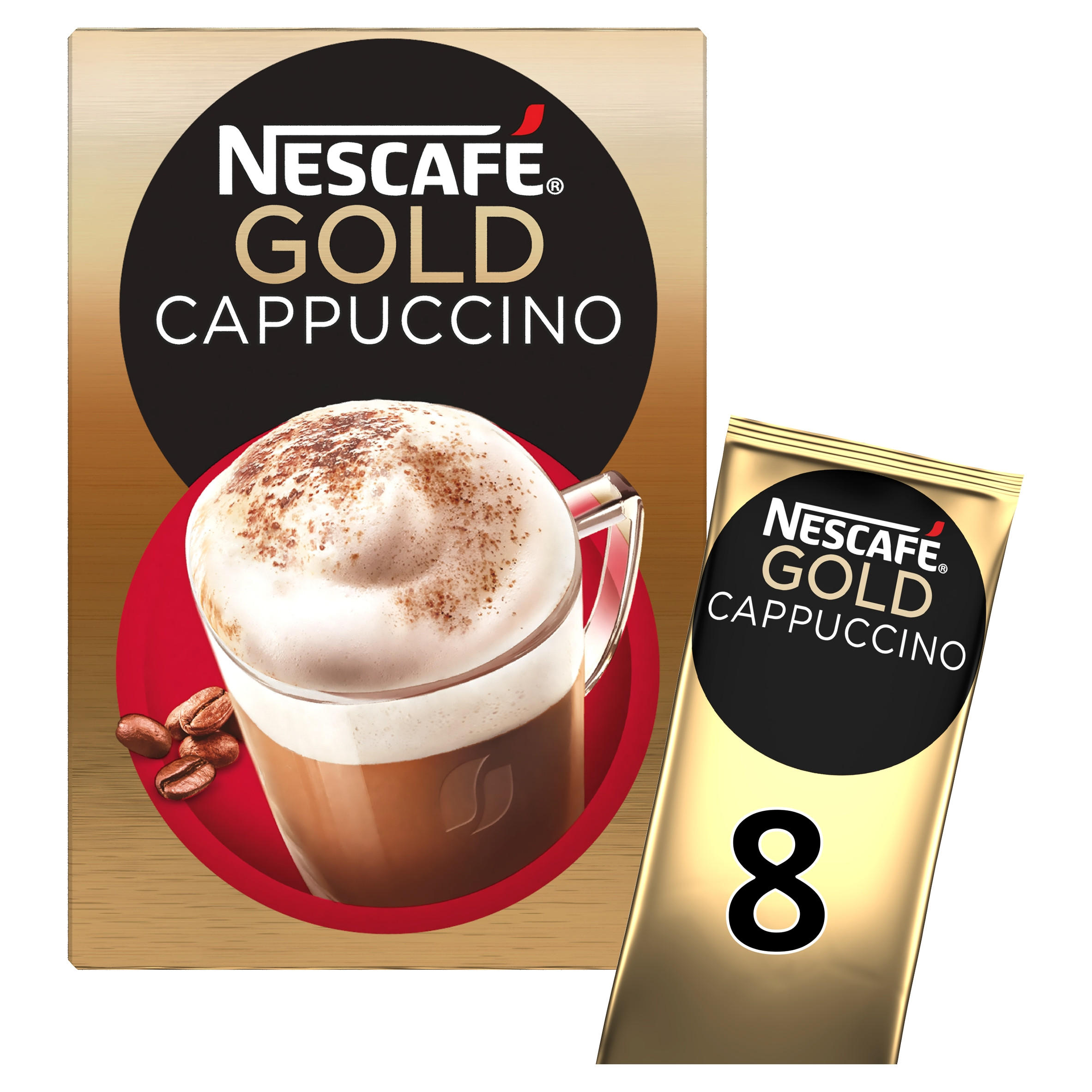 NescafÉ Gold Cappuccino Coffee 8 Sachets X 17g Instant And Ground