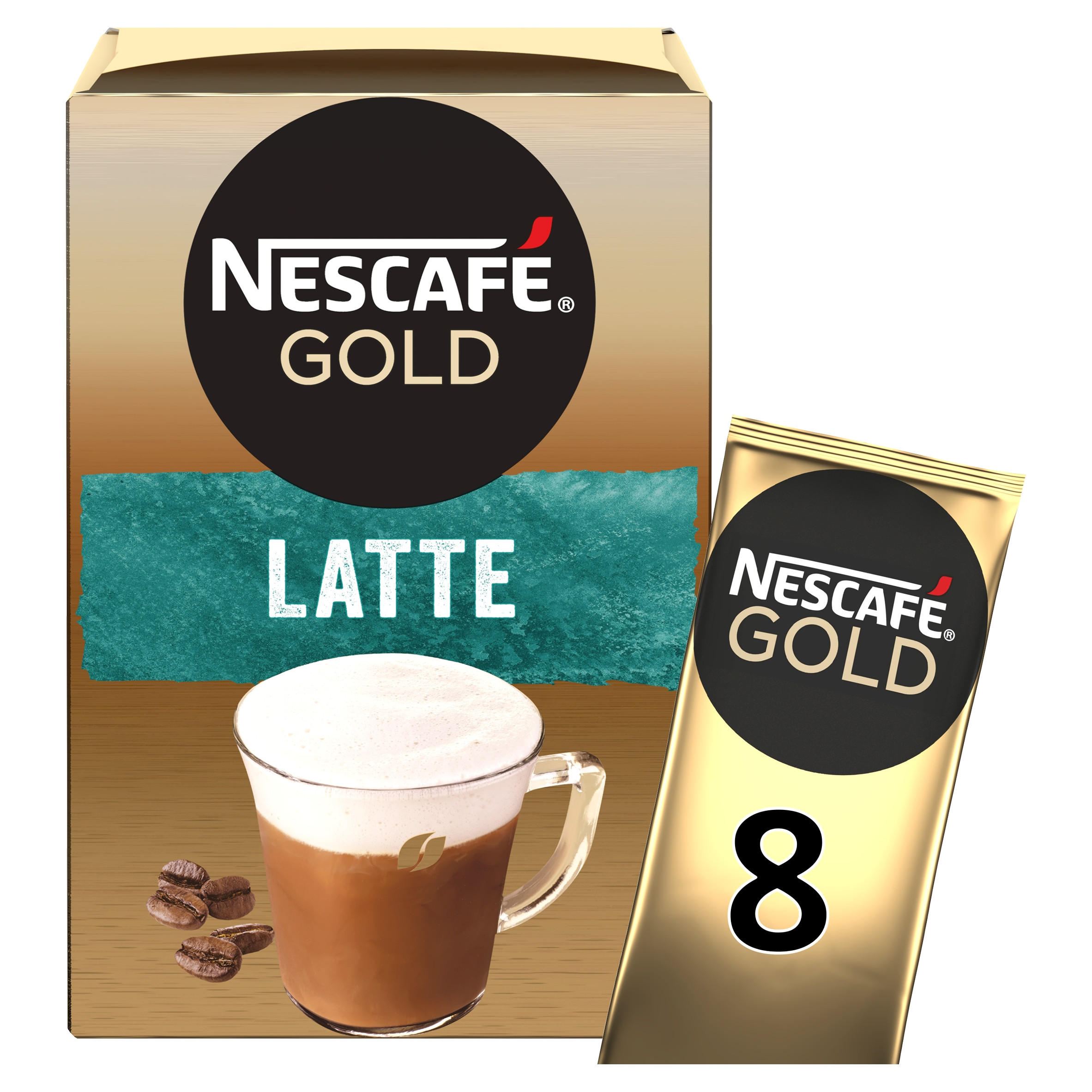 Nescafe Gold Latte Instant Coffee 8x 155g Sachets Hot Beverages ...