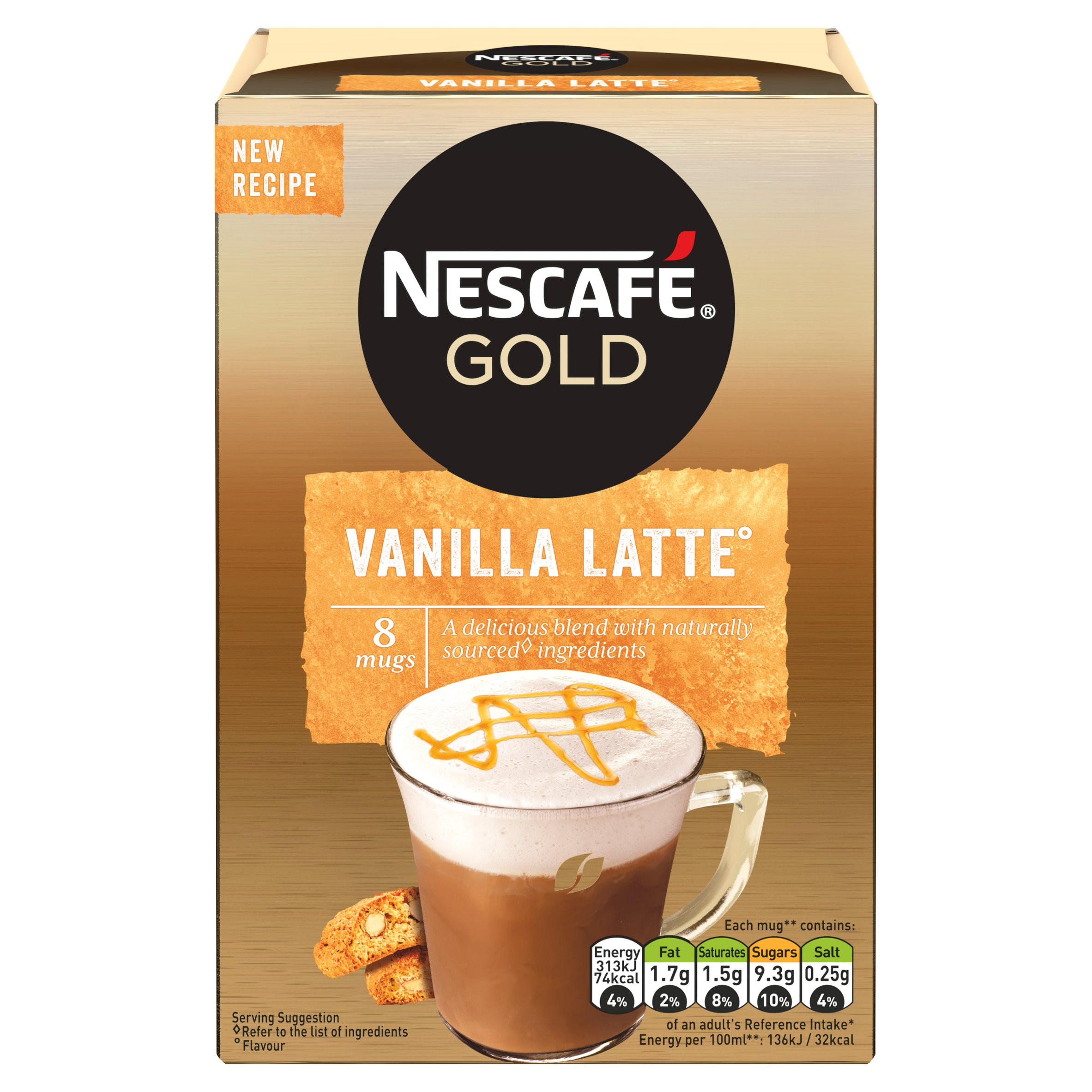 Nescafe Gold Vanilla Latte Instant Coffee 18 5g X 8 Sachets Hot Nescafe Gold Vanilla Latte Instant Coffee 18 5g X 8 Sachets Hot