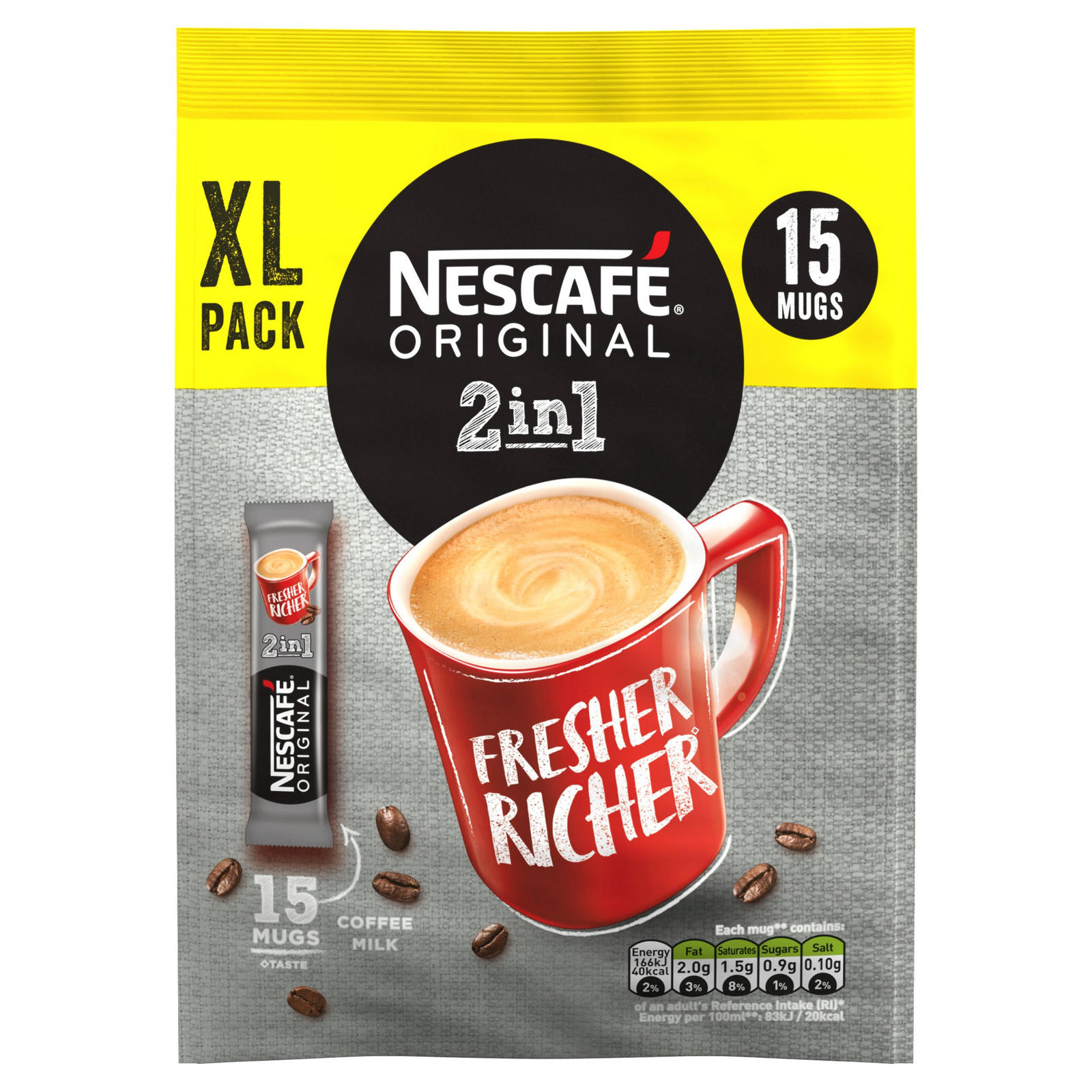Nescafe Original 2in1 Instant Coffee Sachets 5x10g Caletoni ...