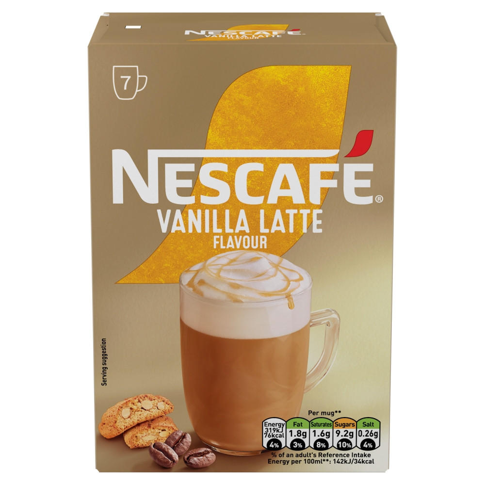 Nescafe Vanilla Latte Instant Coffee 7 Sachets