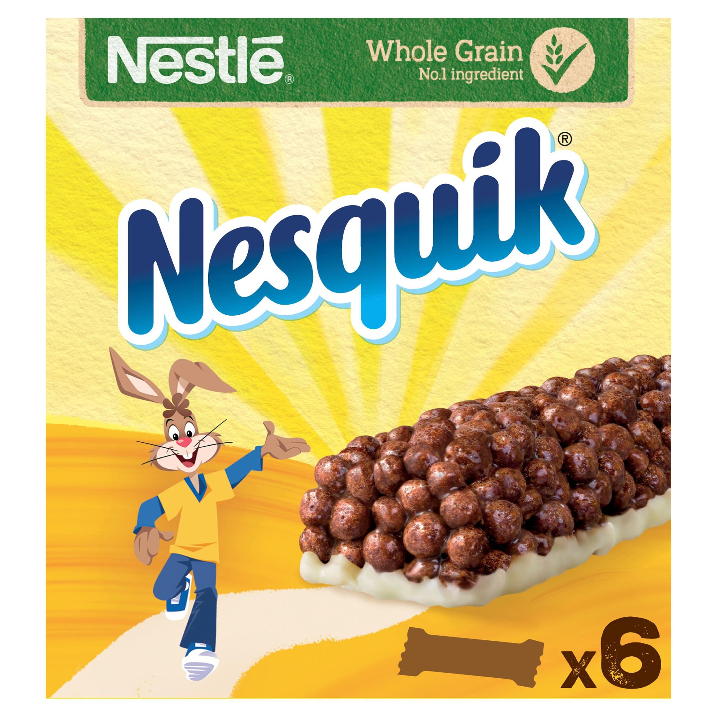 Nesquik Breakfast Cereal Bars Milky Layer 6 x 25g (150g) | Cereal Bars |  Iceland Foods