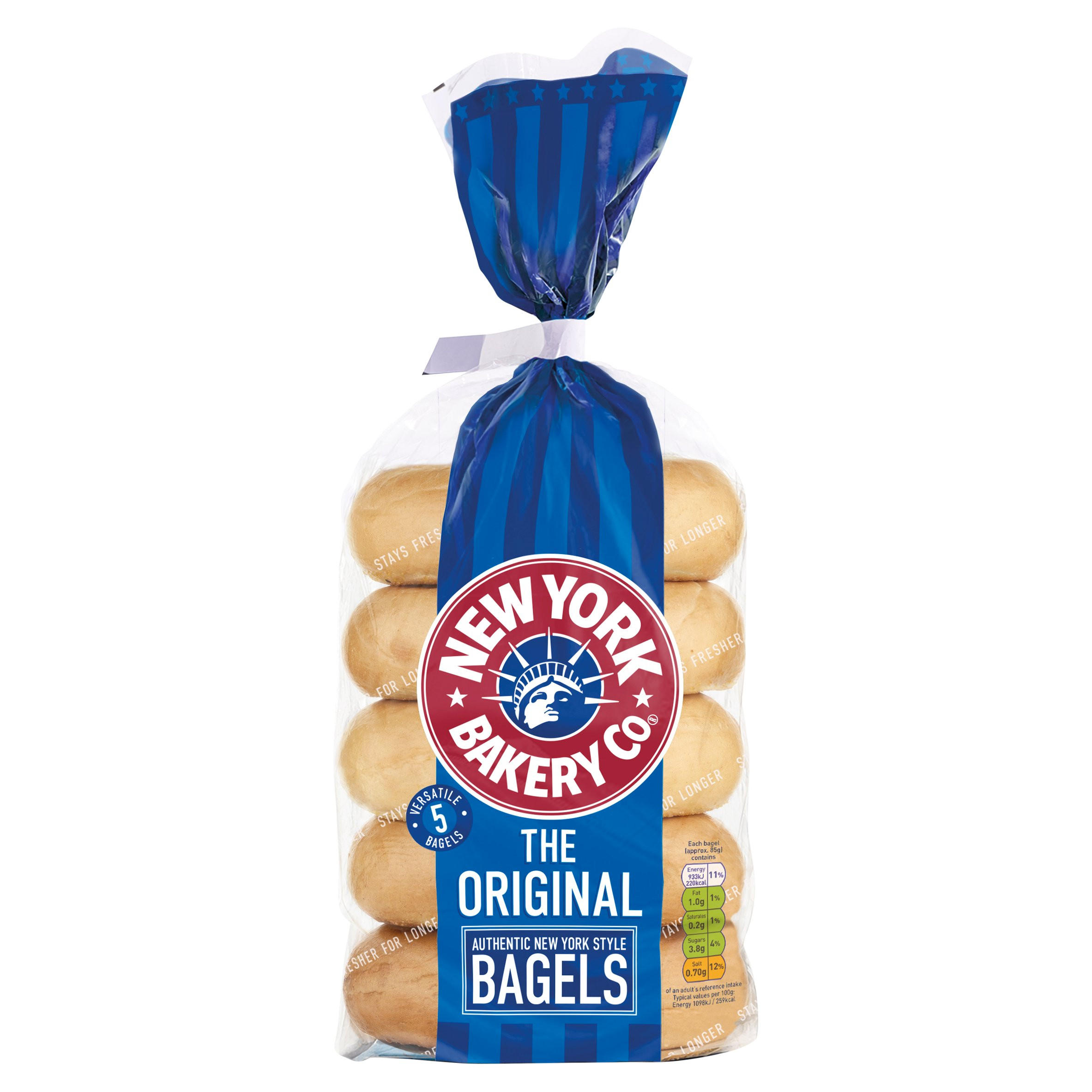 New York Bakery Co. 5 The Original Bagels Fresher for Longer 425g