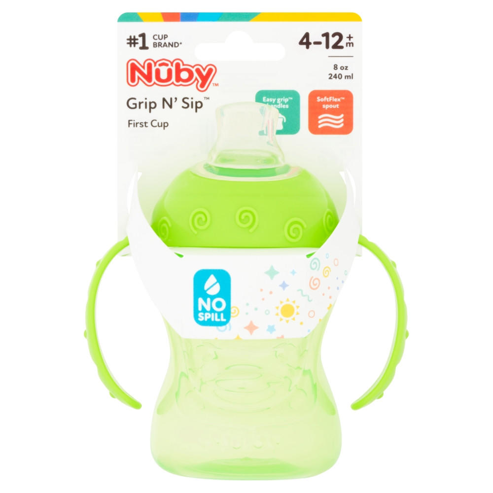 N by grip n sip first cup 4 12m 240ml baby toddler iceland foods